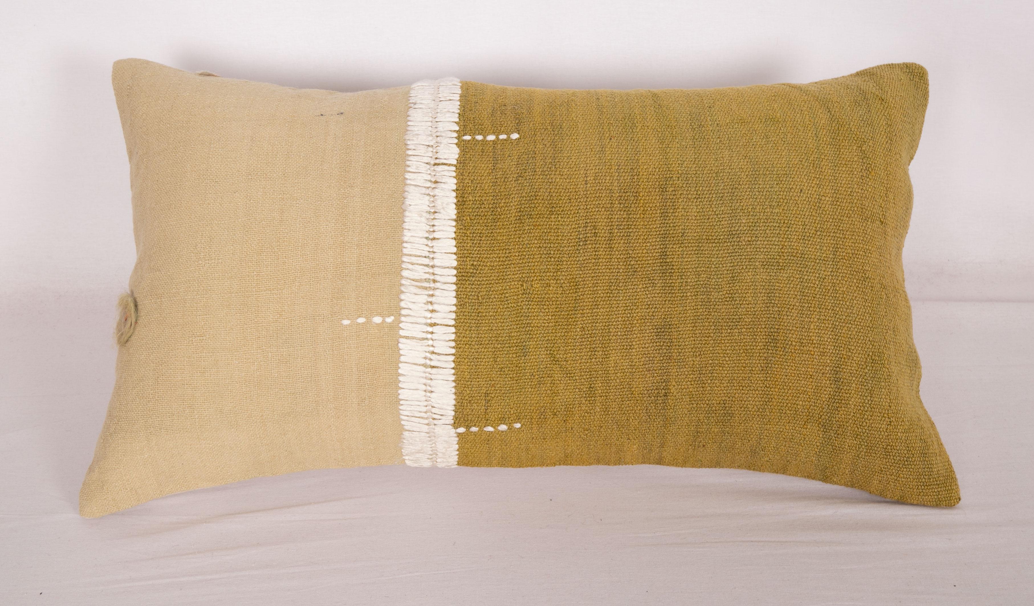Kilim Lumbar Pillowcases Made from an Eastern Anatolian Perde 'Cover' Mid-20th Century