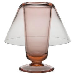 Lume, Candleholder Handcrafted Muranese Glass, Rose Quartz Smooth MUN by VG