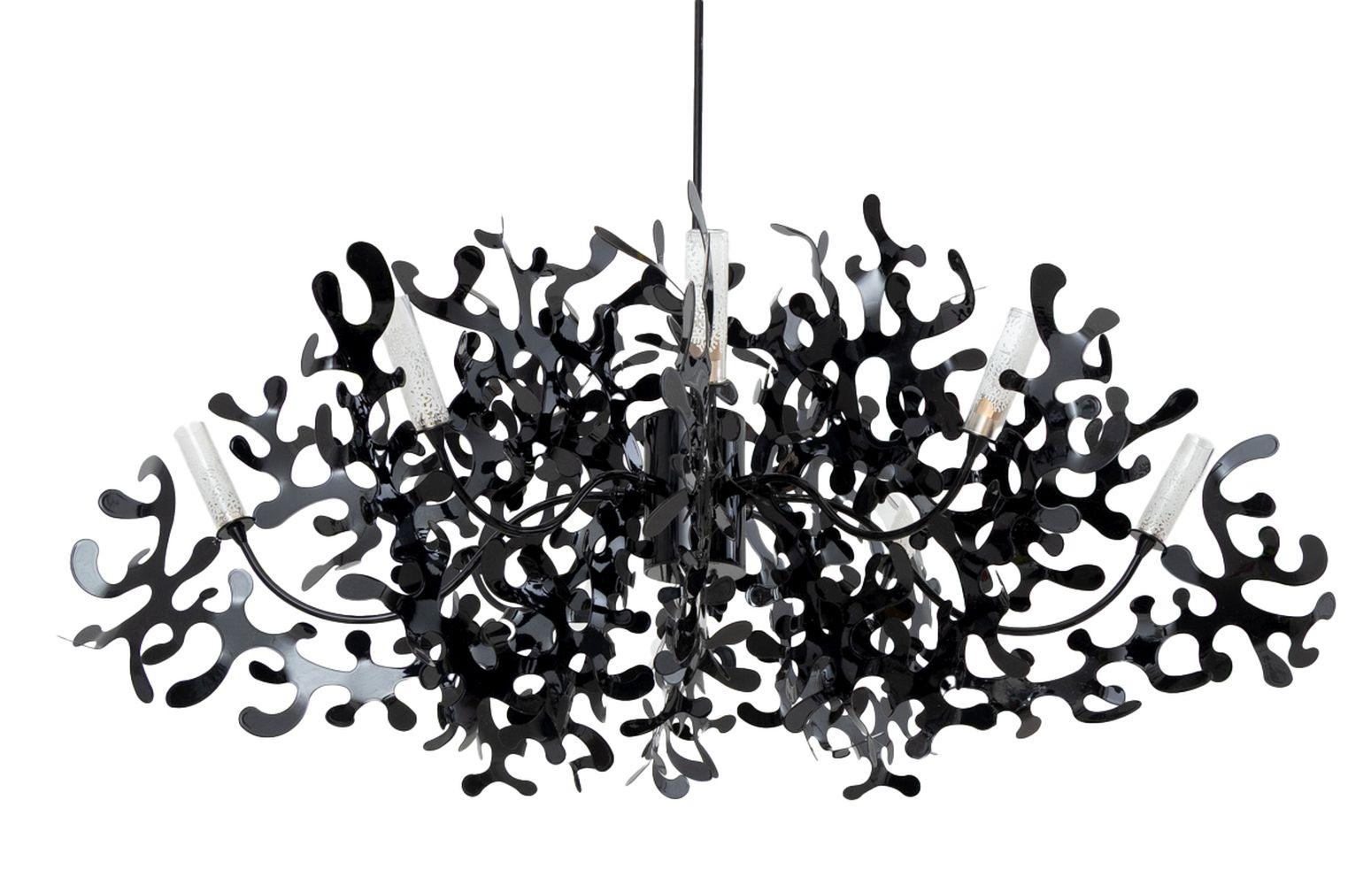 Italian Lumen Center Italia Black Pendant Lamp For Sale