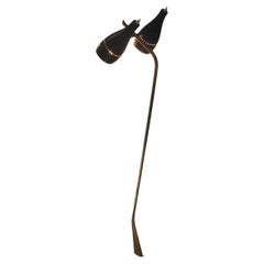 Lumen Floor Lamp Brass Marbre Light Adjustable 1950 Italy