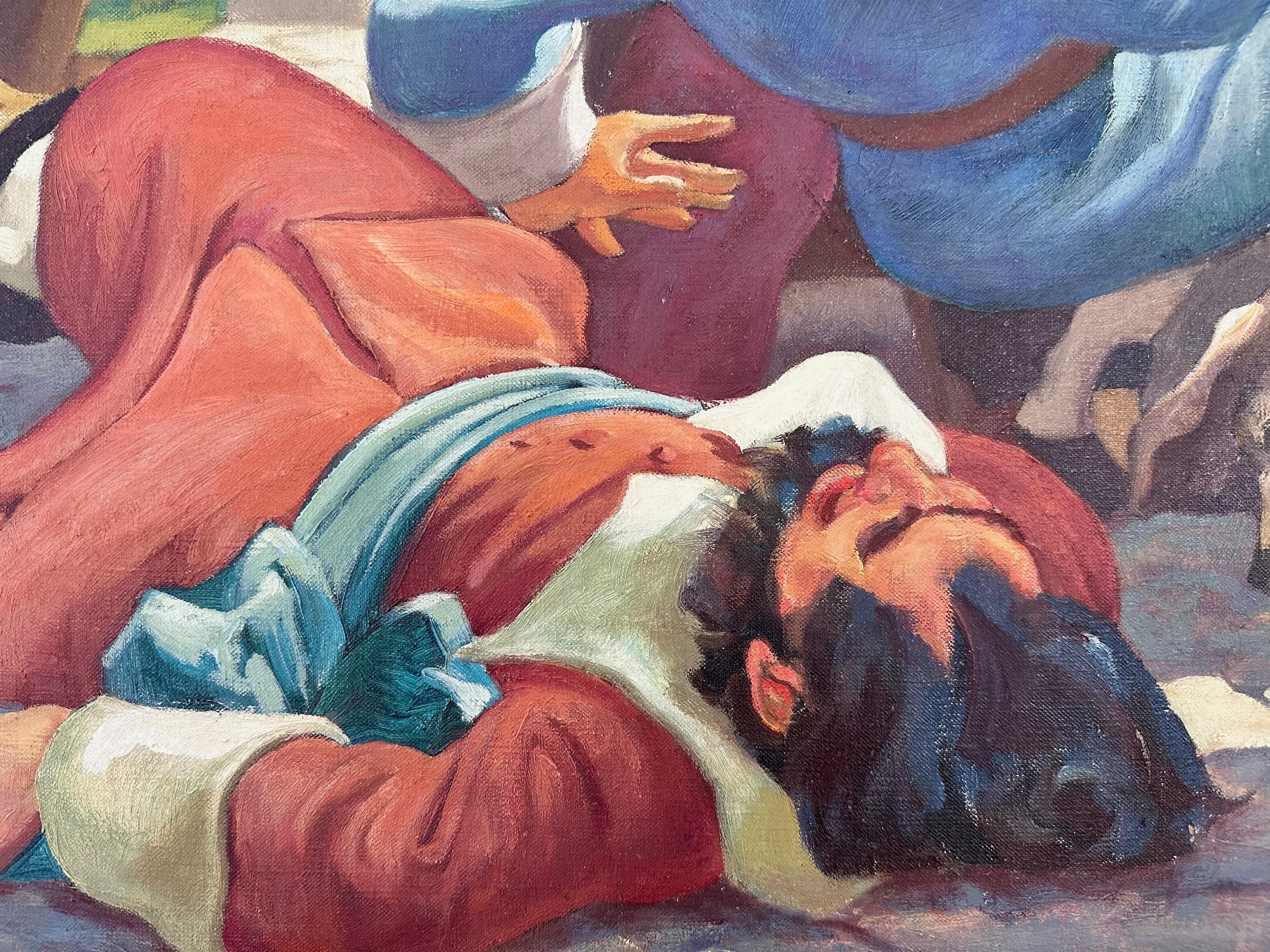 Lumen Martin Winter, “Burgomeester’s Joke”, Large Oil Painting, Early 1950s For Sale 6