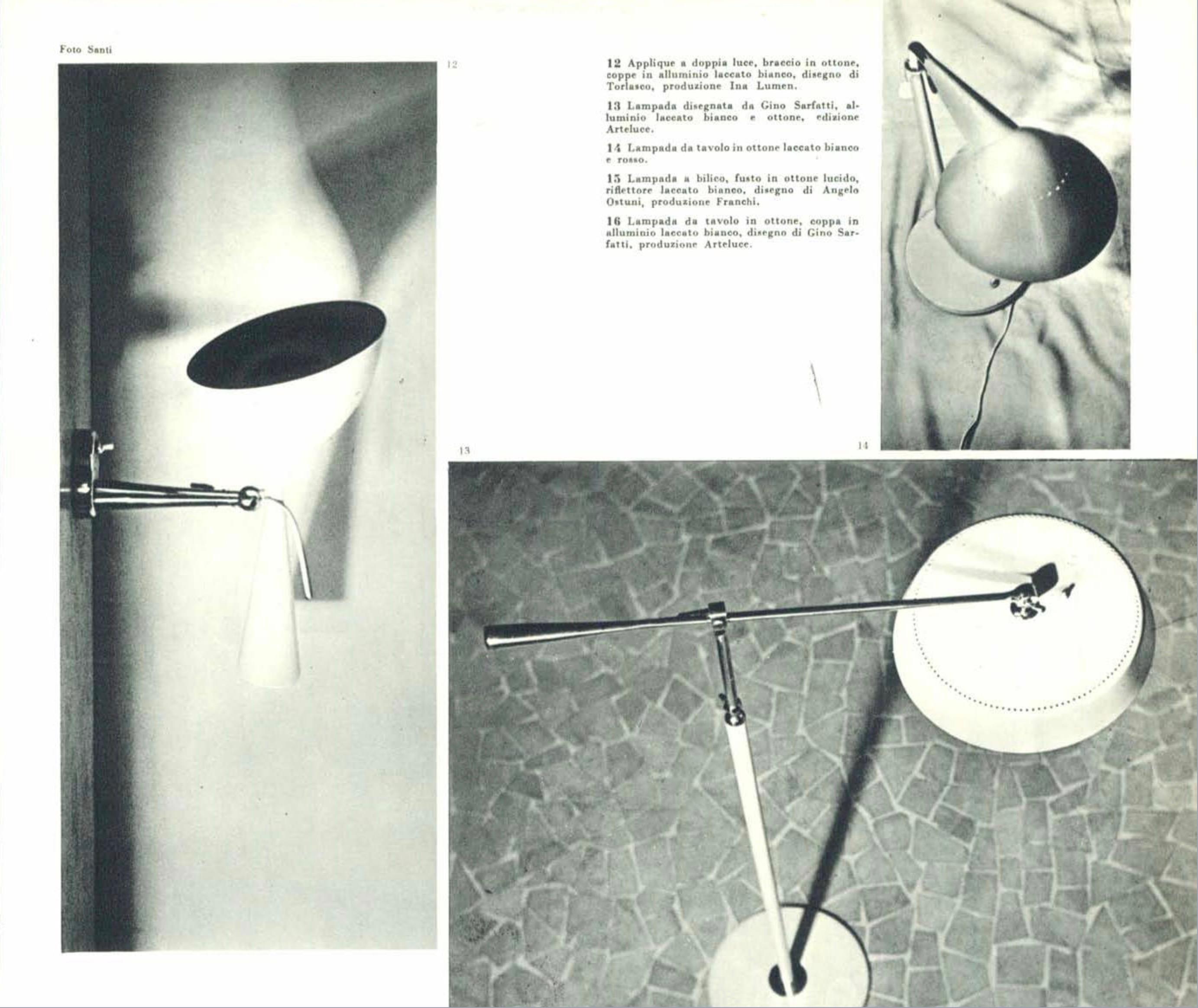 Milieu du XXe siècle Lampe de bureau Lumen Milano Mod C429 d'Oscar Torlasco en vente