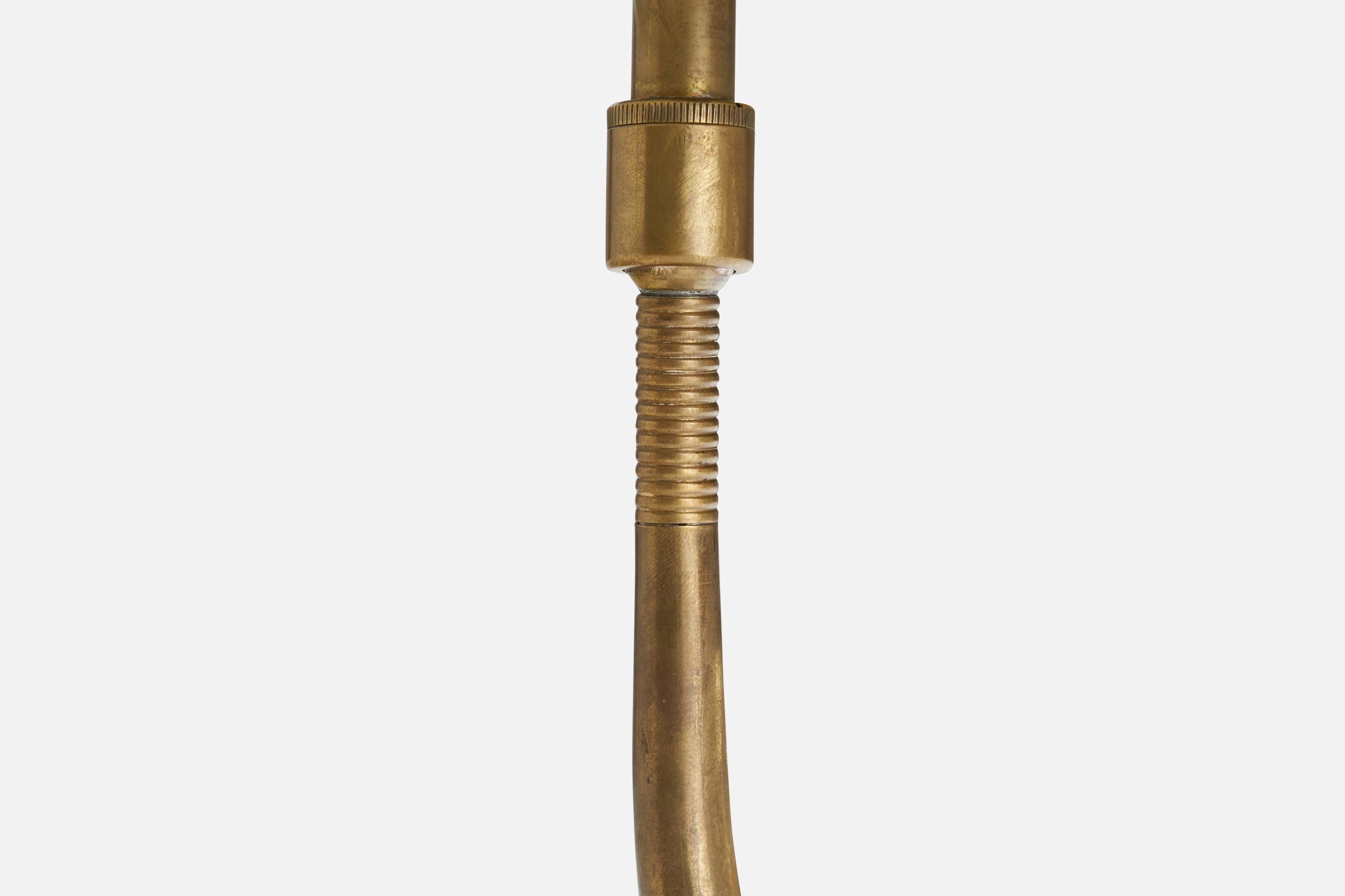 Lumen Milano, Table Lamp, Brass, Italy, 1950s 1