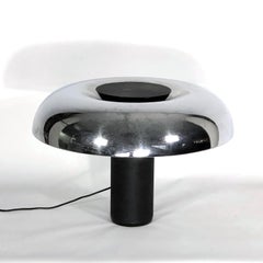 Lumenform, lampe de bureau italienne vintage chromée en forme de champignon, années 70