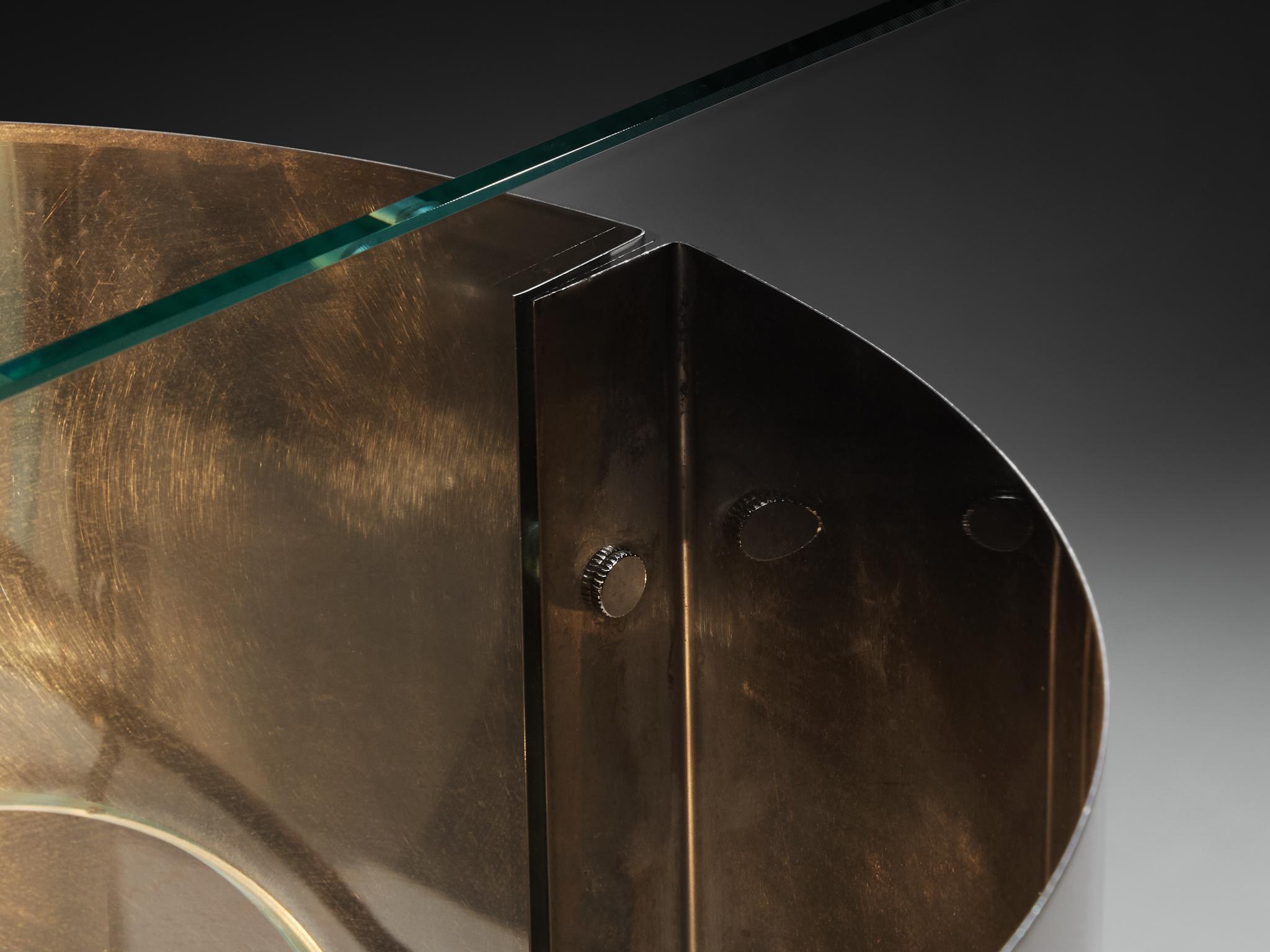 Lumenform Table Lamp in Glass and Chrome 1970s For Sale 2