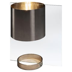 Lumenform Table Lamp in Glass and Chrome 1970s