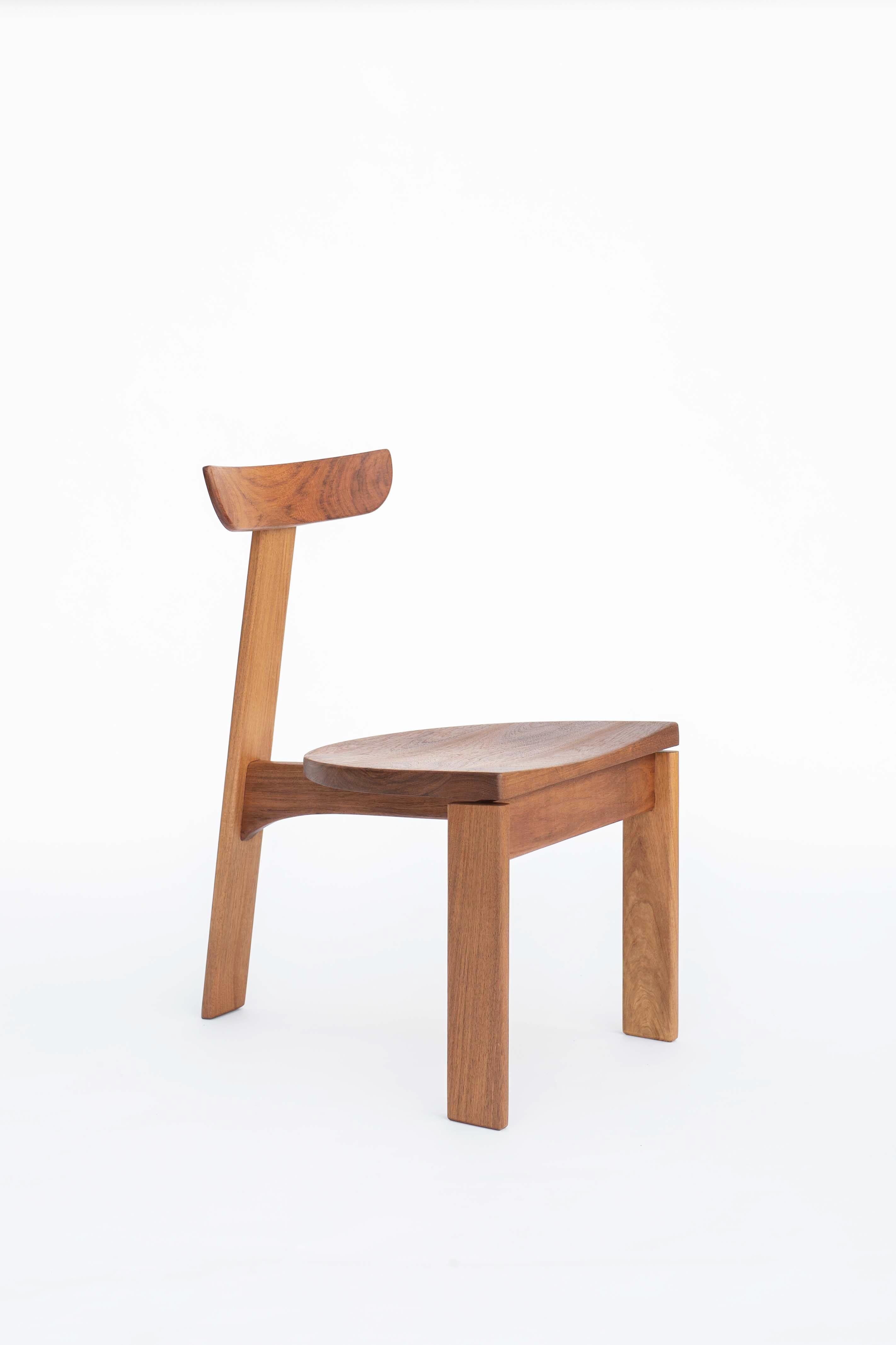 Woodwork Contemporary Dining Chair in Natural Solid Wood by Ania Wolowska For Sale