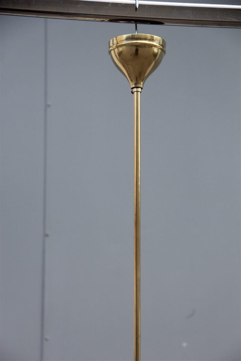 Mid-Century Modern Lumi Lantern Midcentury Italian Design Brass Gold White Murano Glass, 1950s