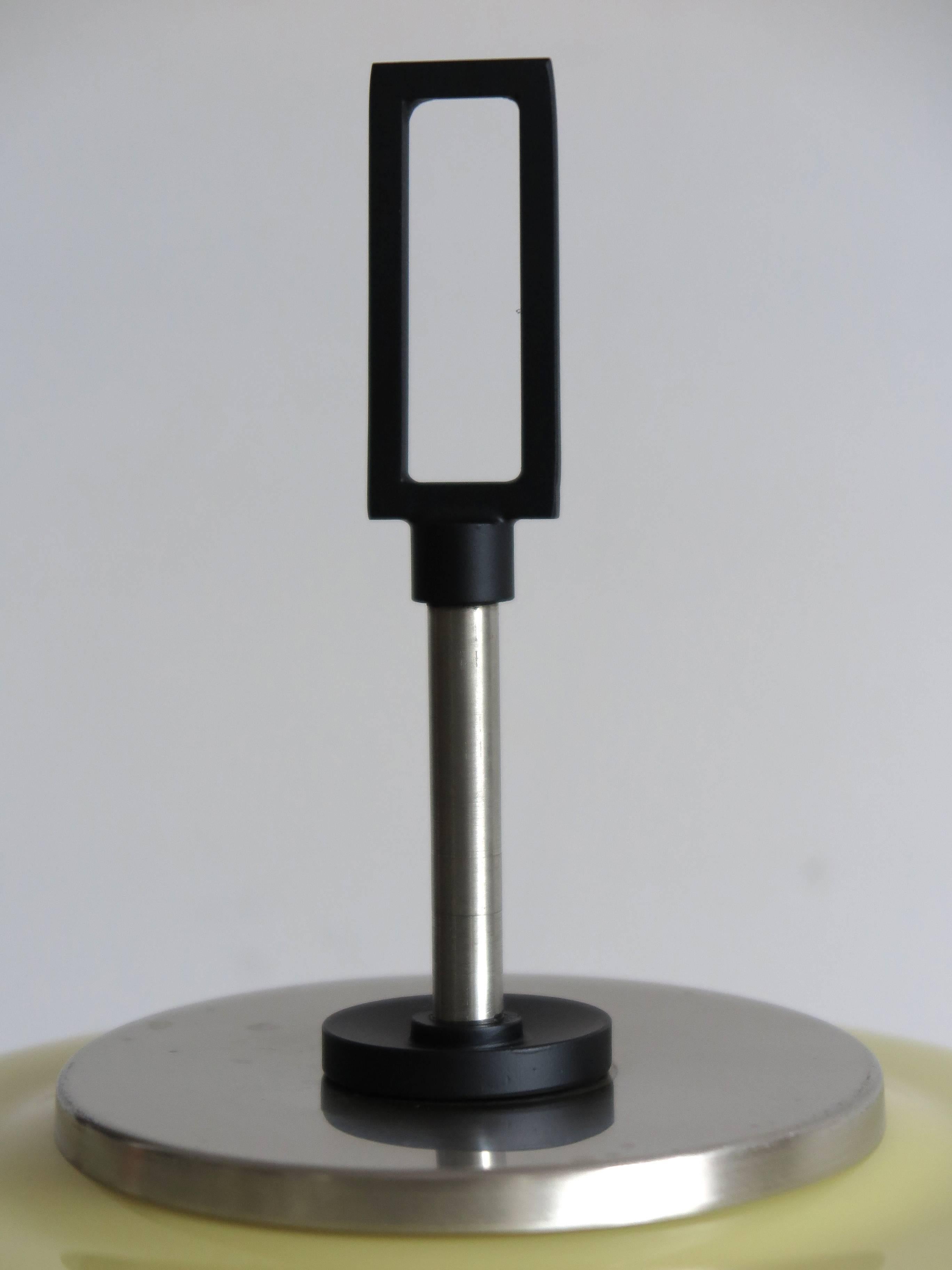 Mid-20th Century Lumi Mid-Century Modern White Glass Italian Table Lamp, 1950s