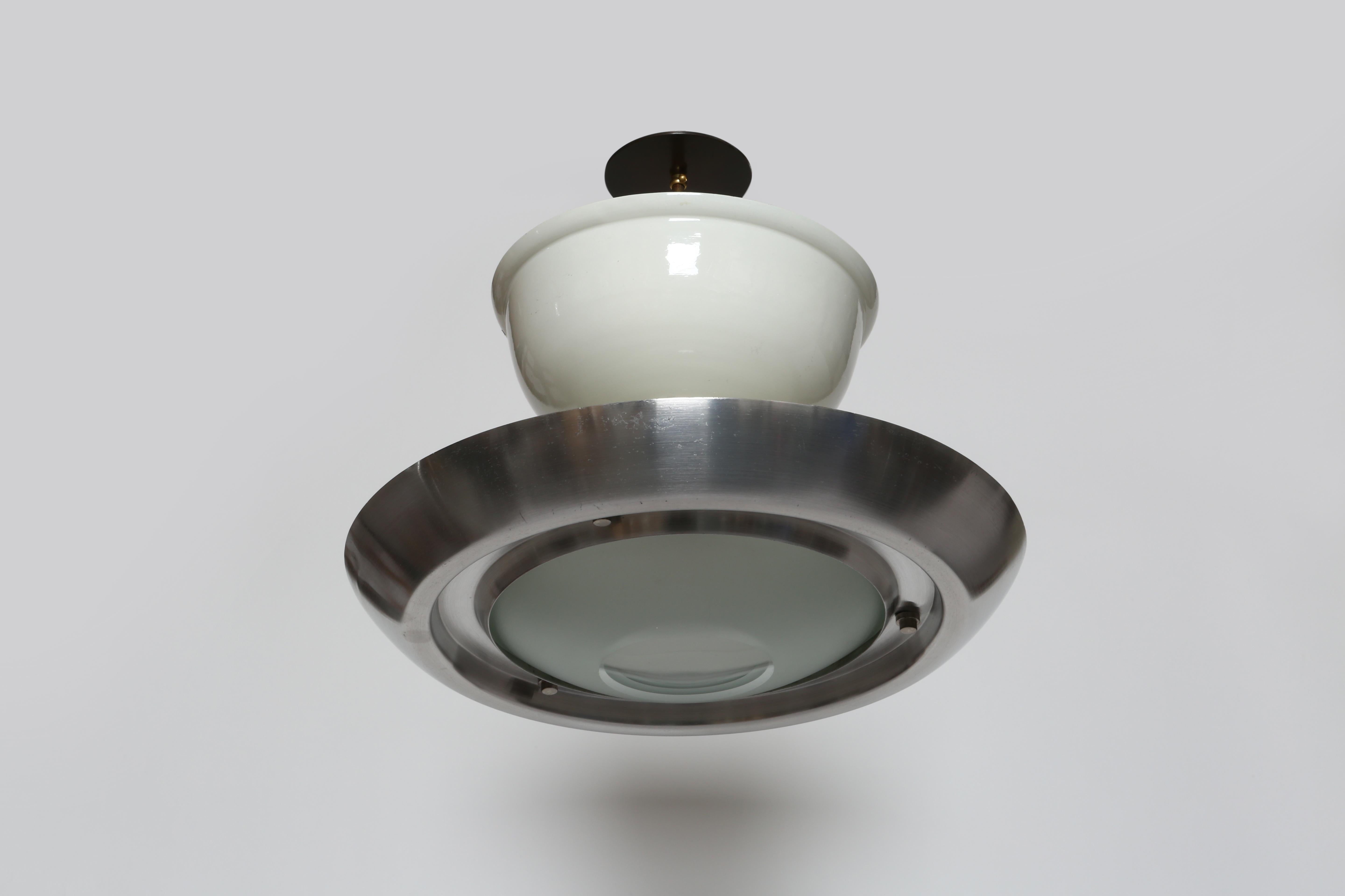 Smaltato Sospensione a soffitto Lumi Milano, Italia circa 1960 in vendita