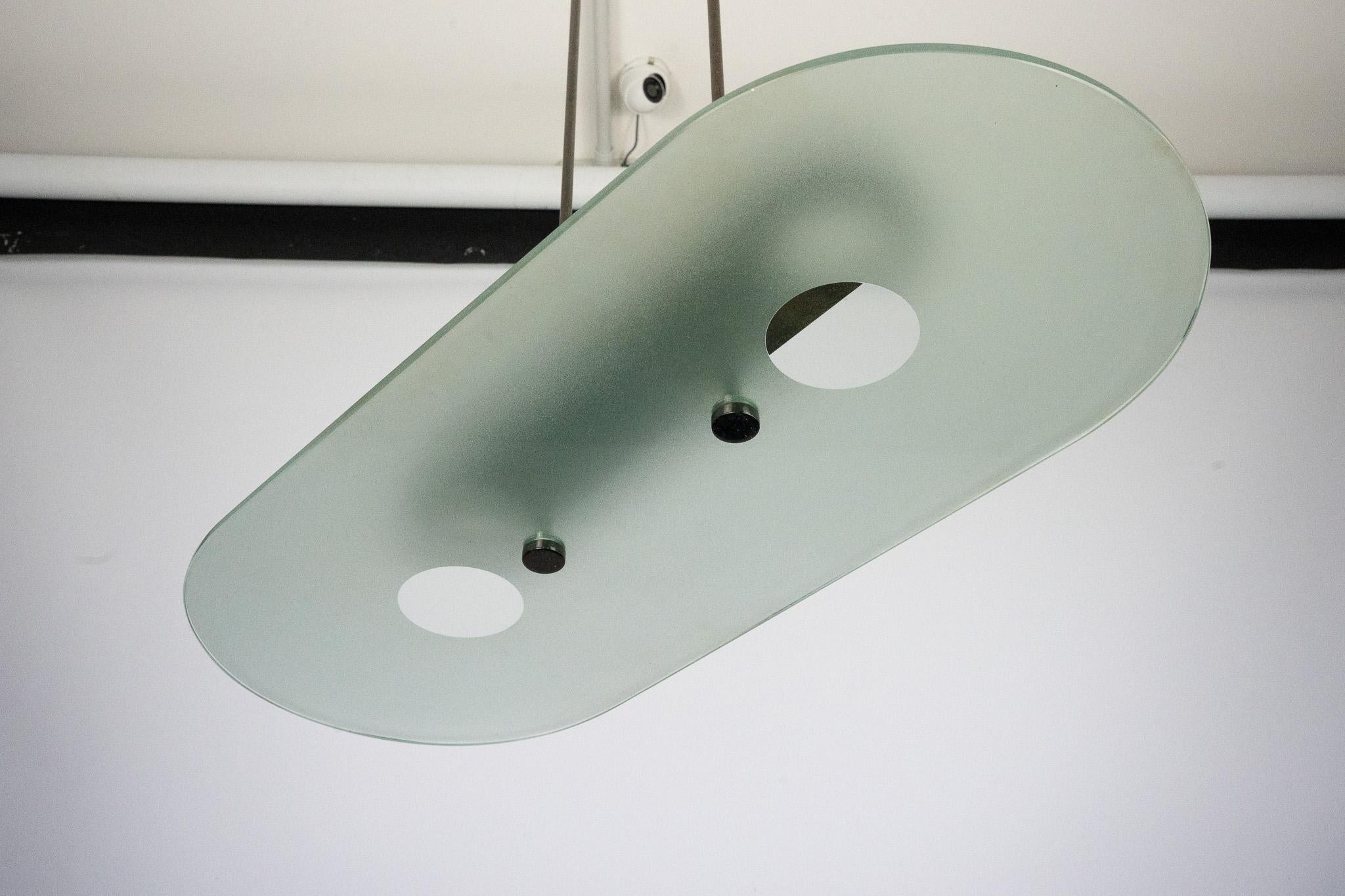20th Century Lumi Milano Mid-Century Chandelier in Brass and Glass – Italy, 1970s For Sale