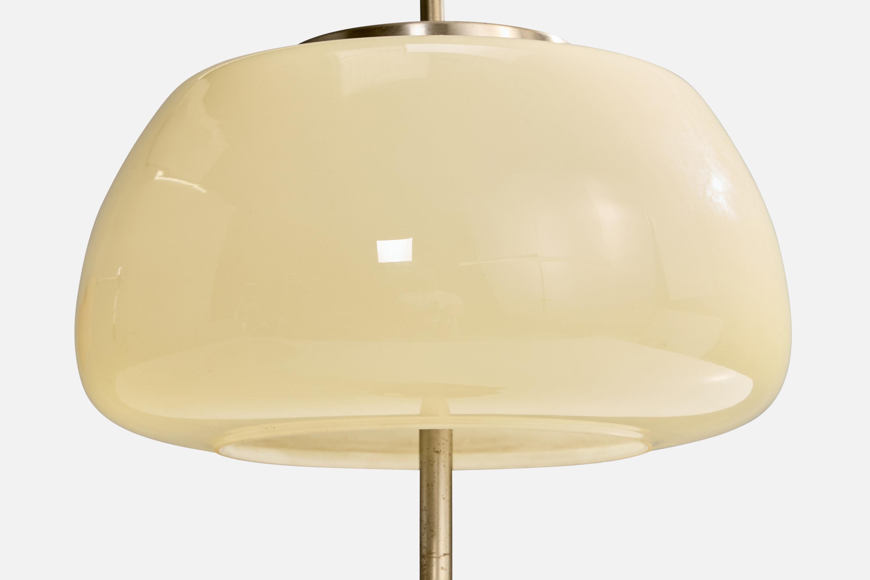 Lampe de Table Lumi Milano, Métal, Verre, Italie, Années 1960 en vente 1