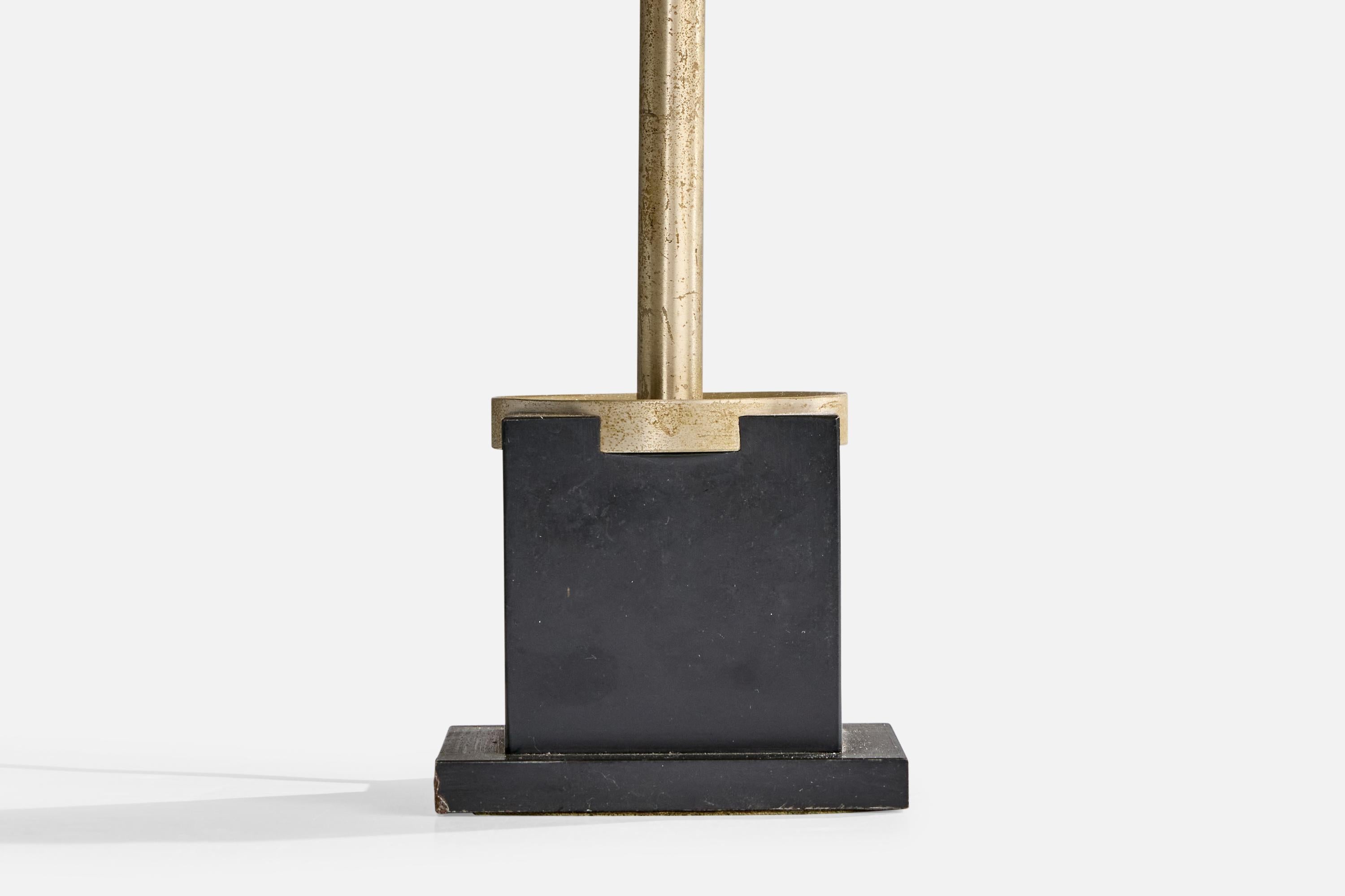 Lampe de Table Lumi Milano, Métal, Verre, Italie, Années 1960 en vente 3