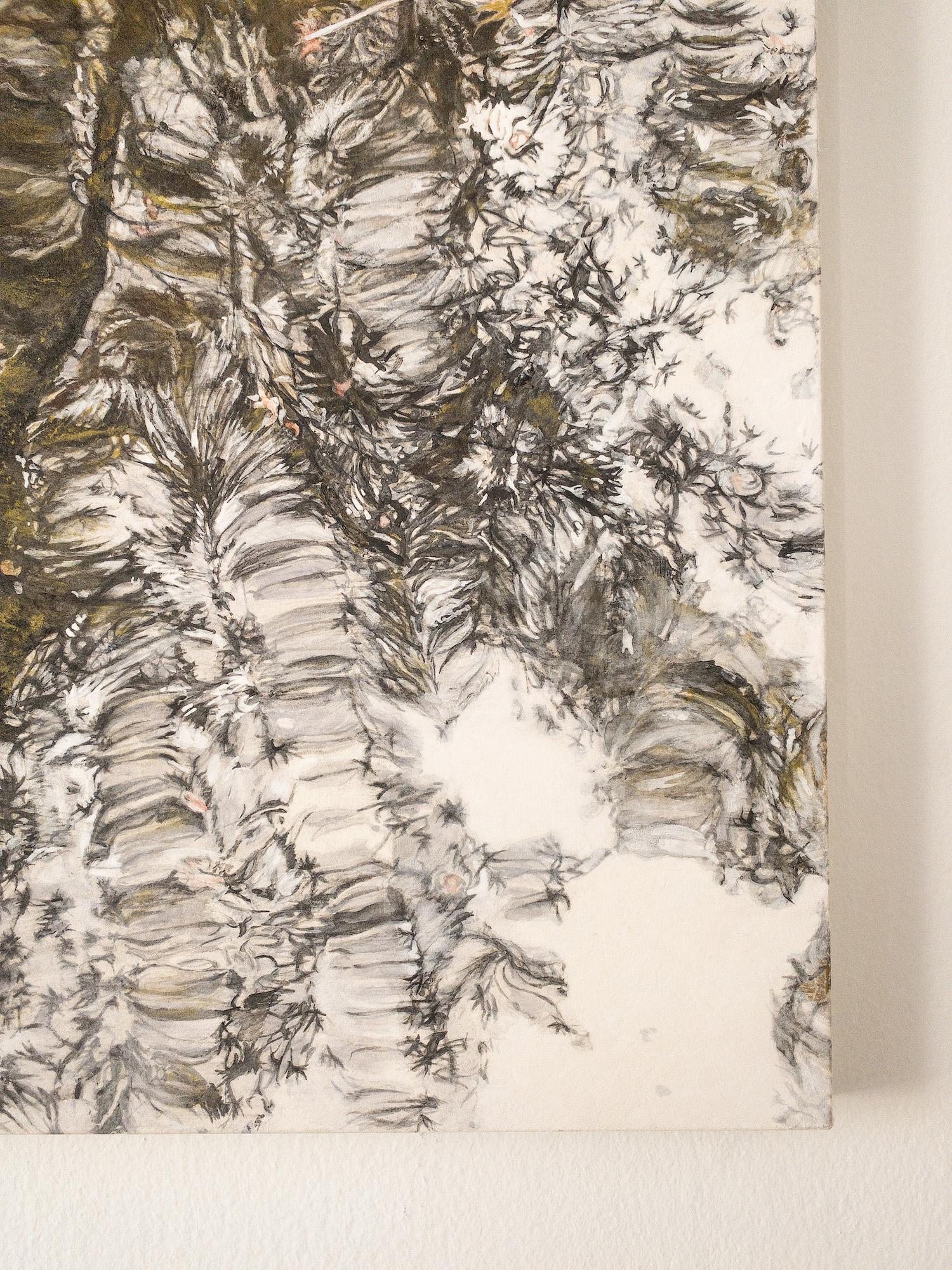 Arrêt du temps III, Les carpes von Lumi Mizutani - Tusche- und Pigmentmalerei, Fische im Angebot 12