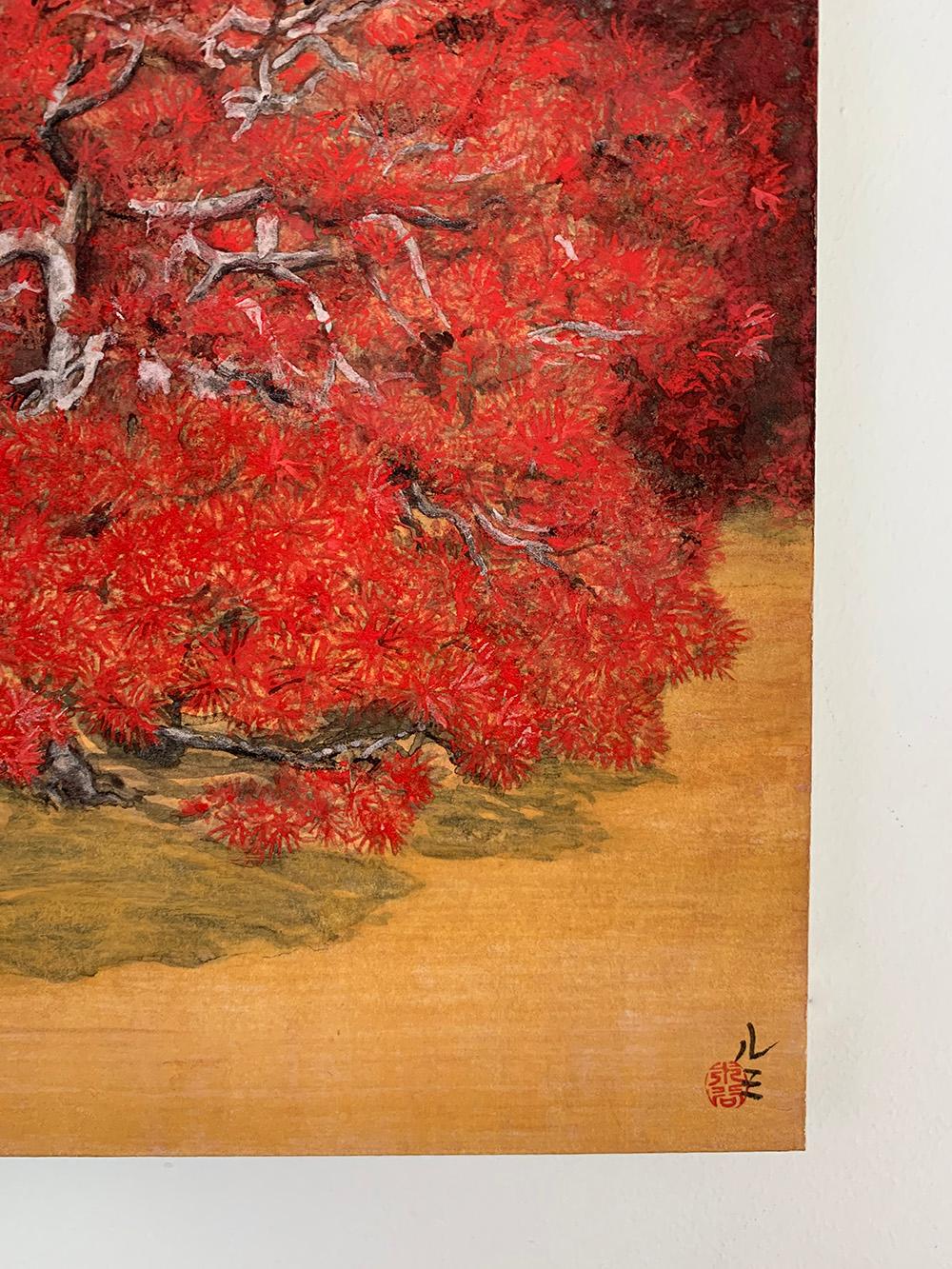 Chatty Trees, Japanese Style Landscape Painting 2