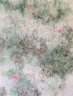 Cosmos II di Lumi Mizutani - Pittura paesaggistica in stile giapponese, floreale, Nature