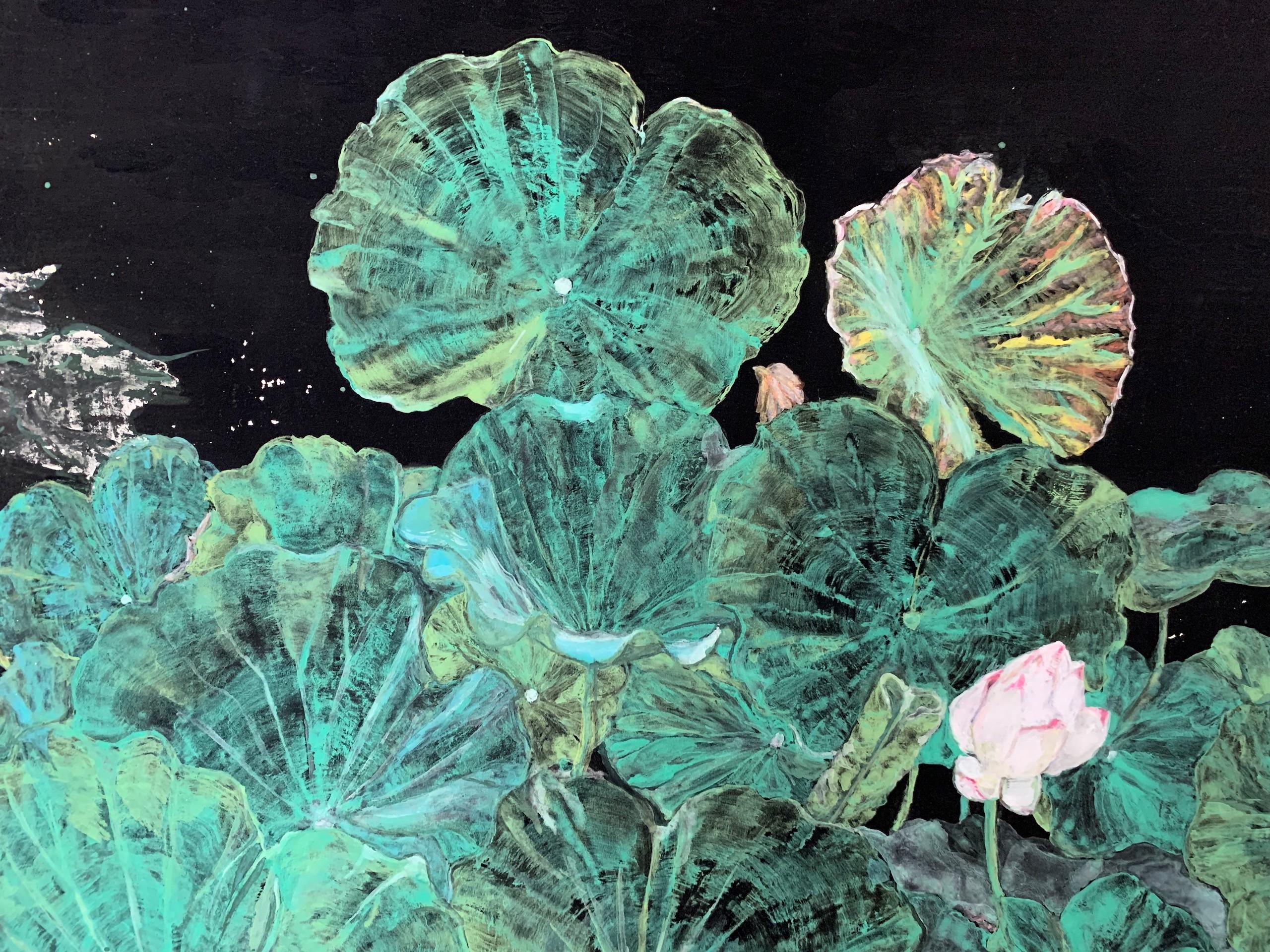 Ende des Sommers III von Lumi Mizutani - Japanische Landschaftsmalerei, Natur, Blume im Angebot 9