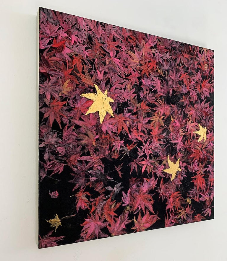 Evanescence by Lumi Mizutani - Japanese Style Painting, pink and gold 1
