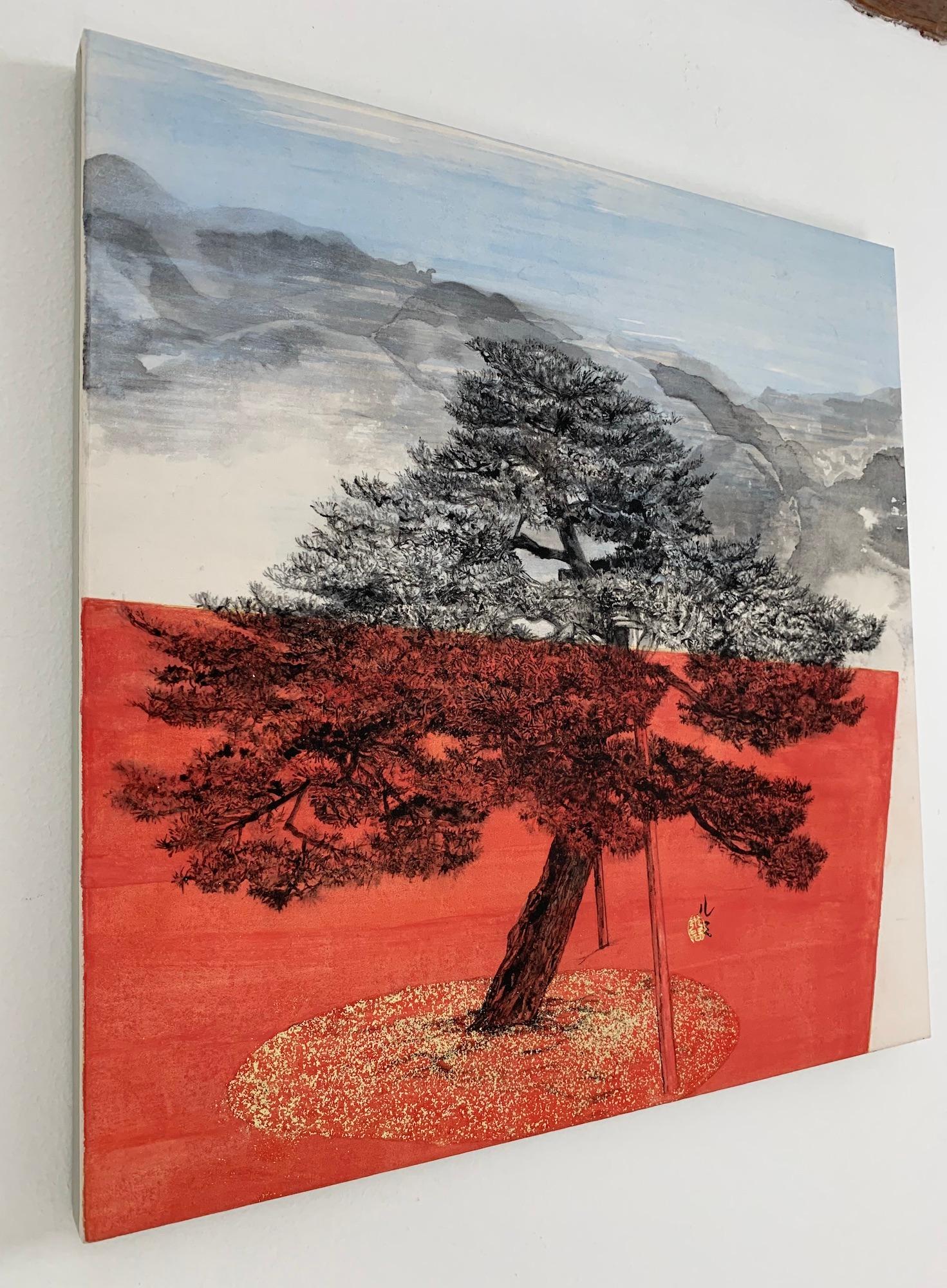 Paysage de Kanazawa - Pin sur pelouse rouge par Lumi Mizutani - Paysage japonais 2