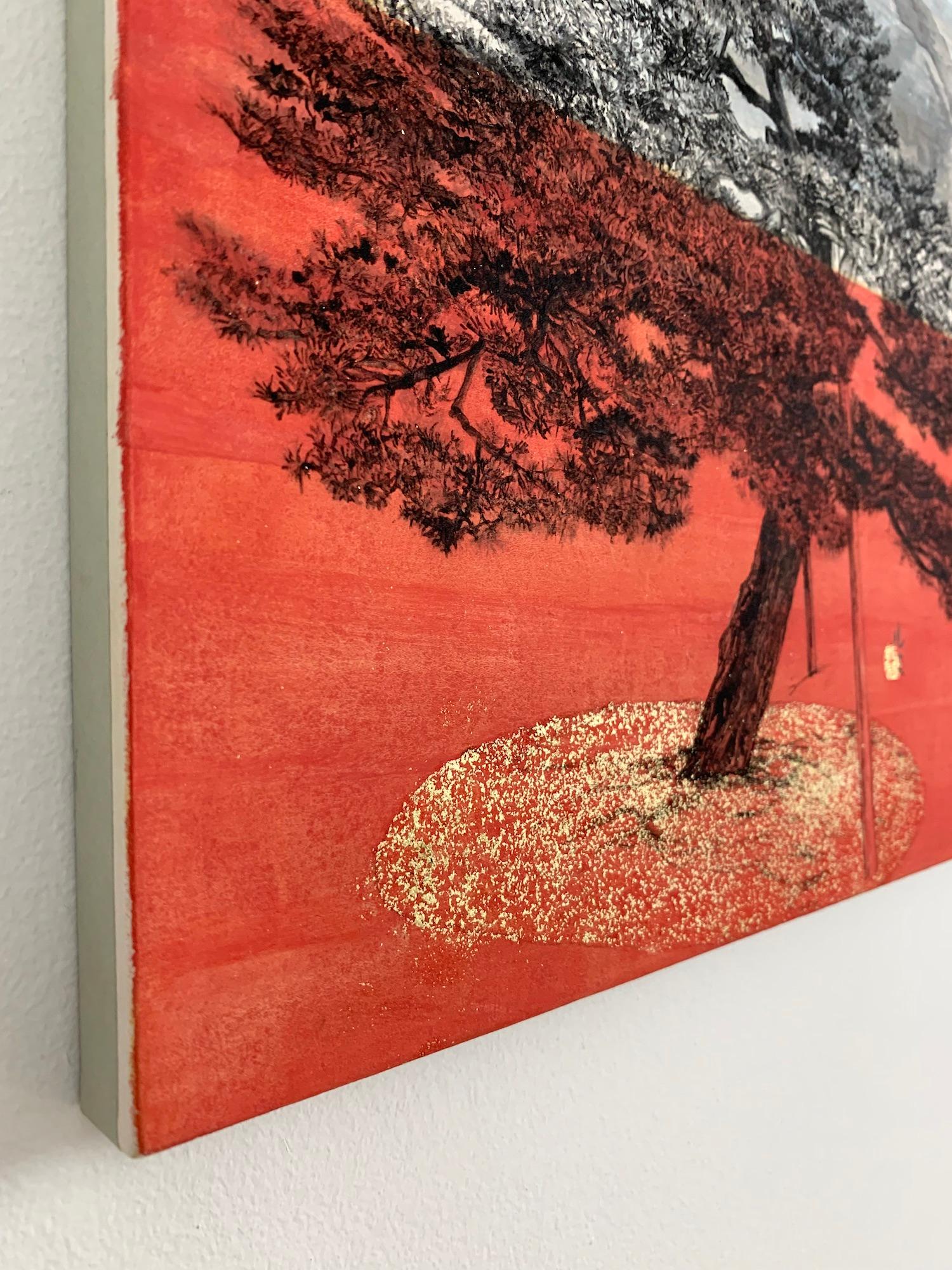 Paysage de Kanazawa - Pin sur pelouse rouge par Lumi Mizutani - Paysage japonais 3