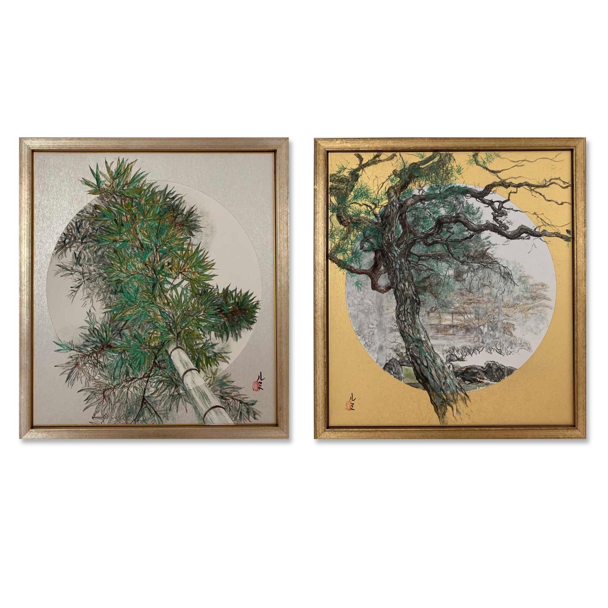 Kyoto VII Landschaft Silber Pavillon von Lumi Mizutani - Gemälde im japanischen Stil im Angebot 9