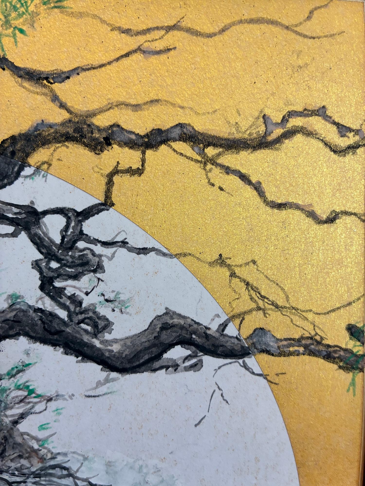 Kyoto VII Landschaft Silber Pavillon von Lumi Mizutani - Gemälde im japanischen Stil im Angebot 6