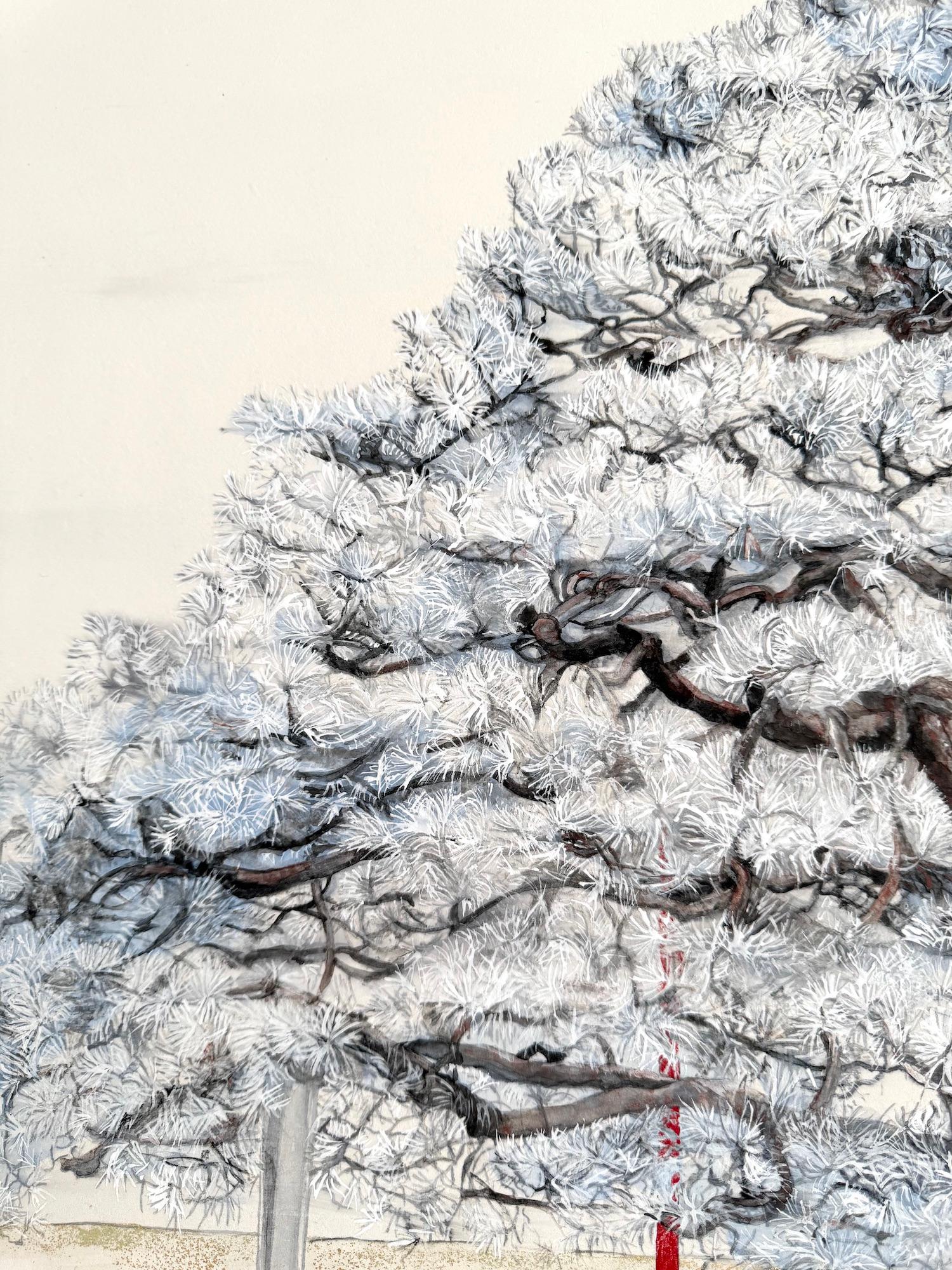 Einsamkeit - Nijoujou Pine von Lumi Mizutani - Landschaftsgemälde im japanischen Stil im Angebot 10