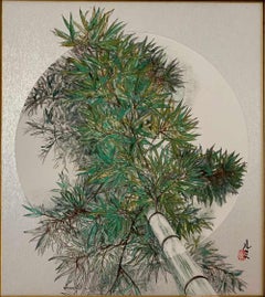 Magnificence III by Lumi Mizutani - Japanese style painting, tree, nature, green