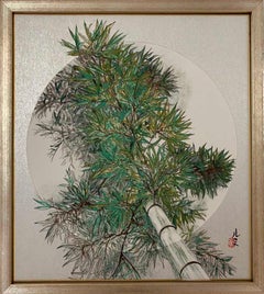 Magnificence III by Lumi Mizutani - Japanese style painting, tree, nature, green