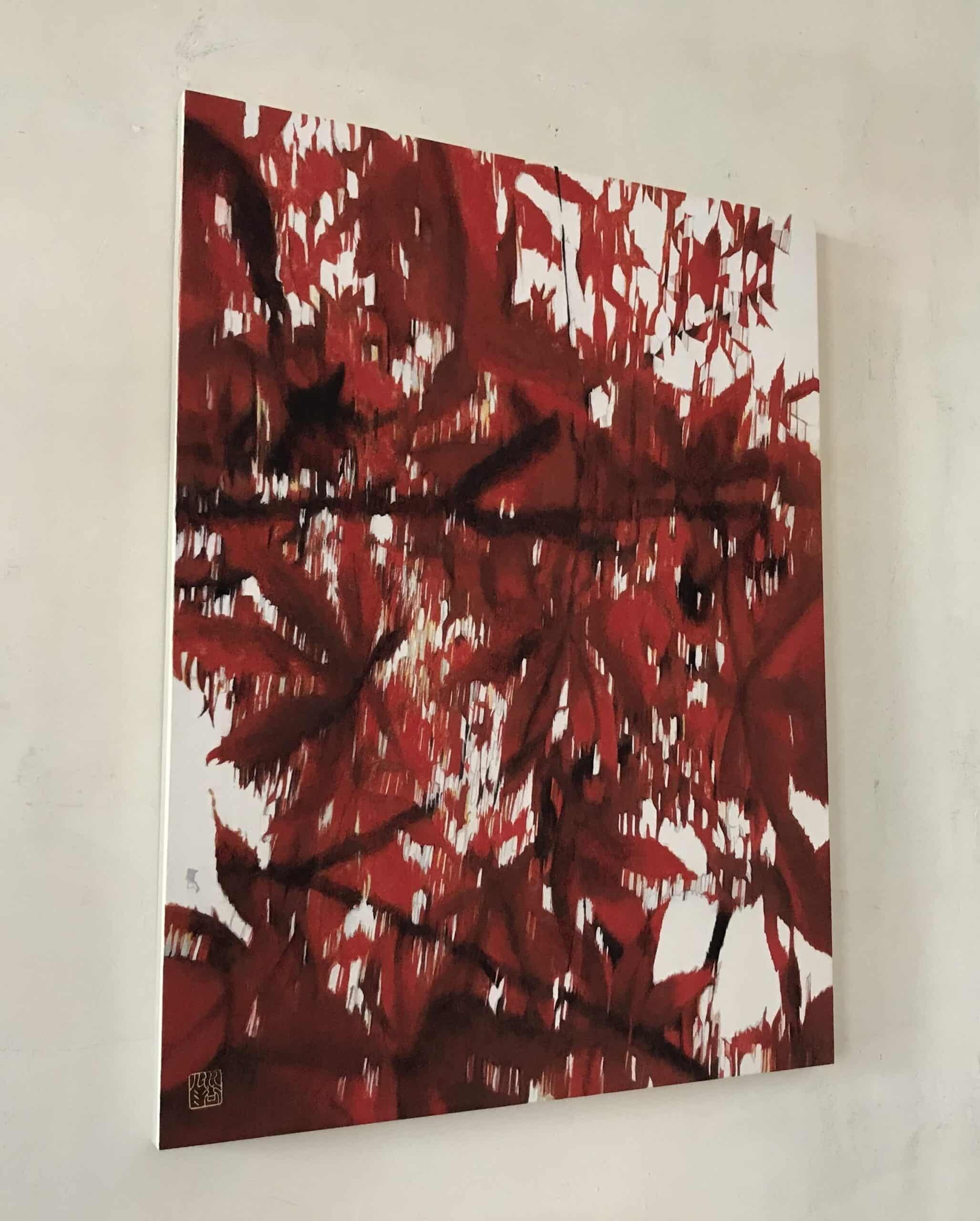 Maple in Brooklyn par Lumi Mizutani - peinture japonaise, abstraite, New York en vente 2