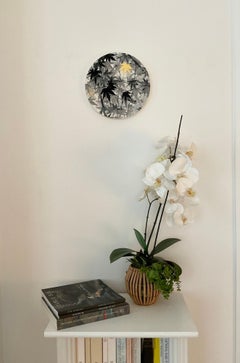 Maples by Lumi Mizutani - Japanese style landscape painting, black and gold