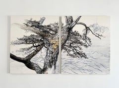 Memory V - Il pino di Izu di Lumi Mizutani - Quadro giapponese, albero di pino