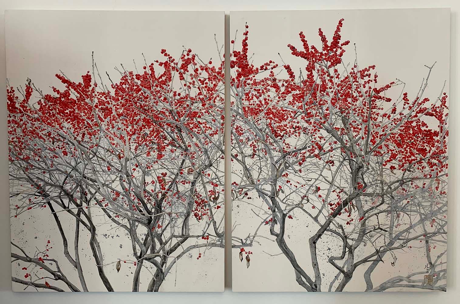 New York Landscape - The High Line IV by Lumi Mizutani - Japanese style painting For Sale 2