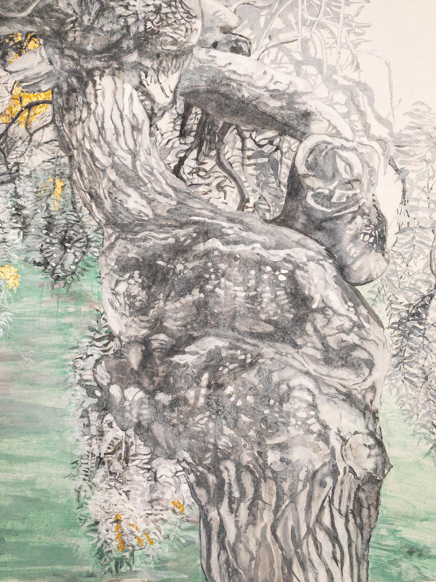 Soupçon automnal de Lumi Mizutani - Peinture japonaise, Scène d'automne, diptyque en vente 6