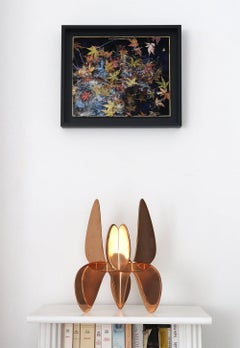 The party’s over I by Lumi Mizutani - Japanese style painting, maple tree leaves