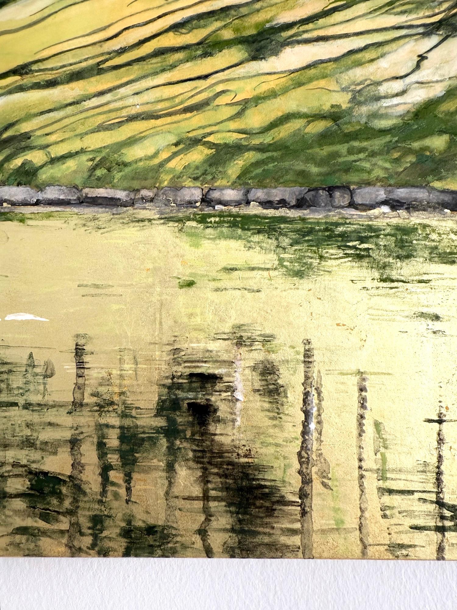 Tokyo Landscape – Hitotsumatsu III by Lumi Mizutani - Japanese painting, trees For Sale 15