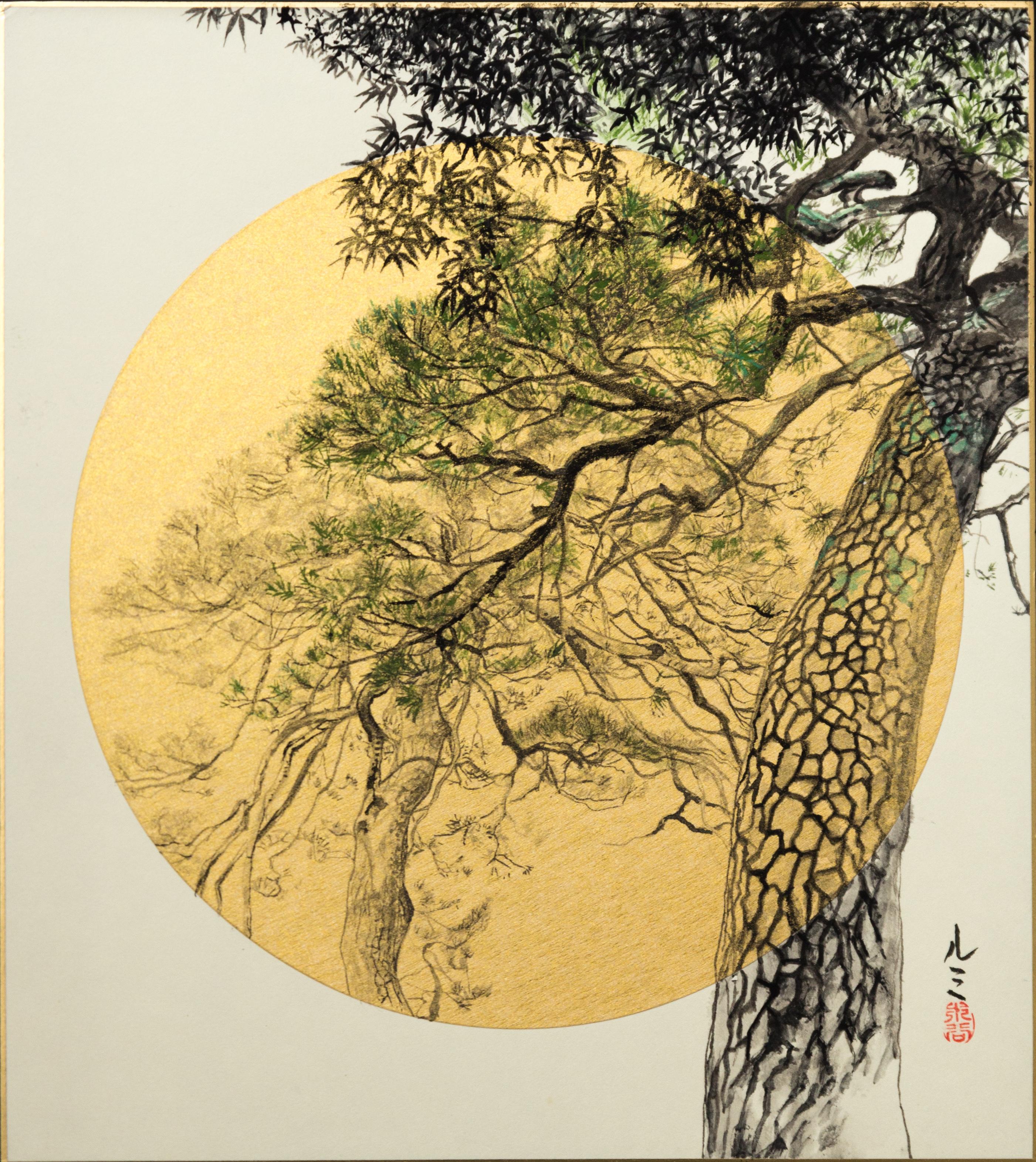Lumi Mizutani Tokyo Landscape Koishikawakorakuen, Japanese Painting