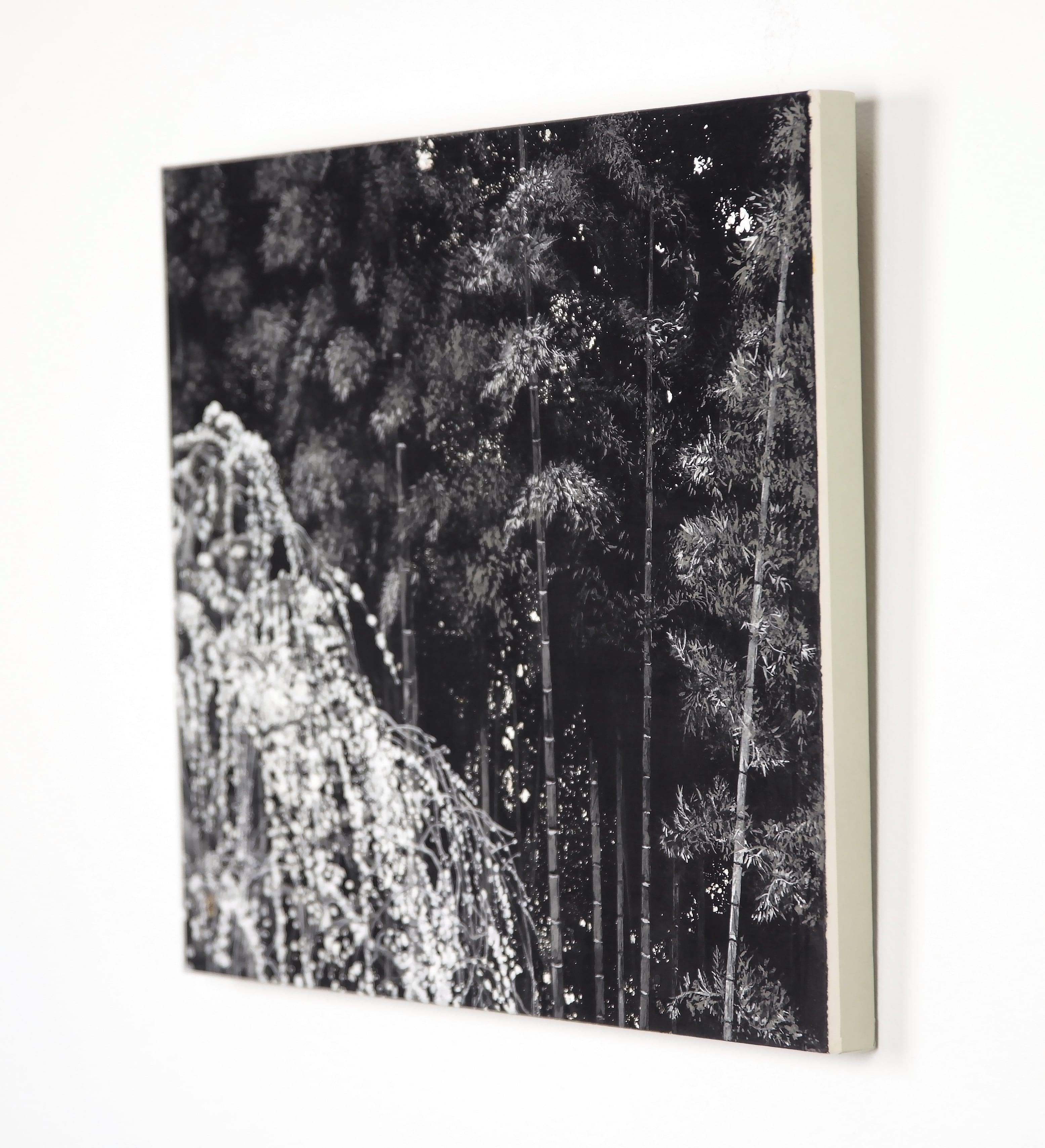 Weeping Plum Tree IV by Lumi Mizutani, Japanese Style Landscape Painting For Sale 3
