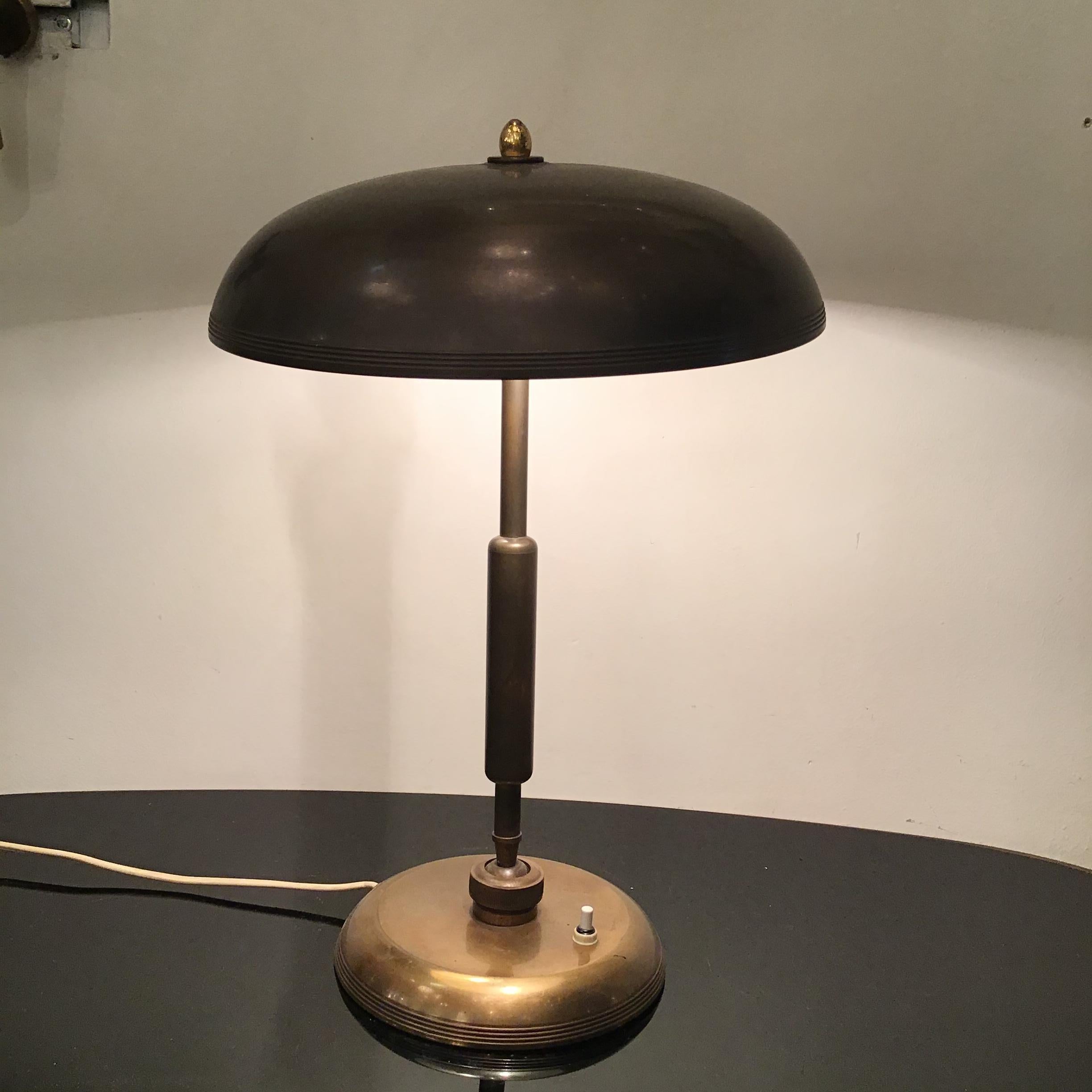 LUMI - OSCAR TORLASCO -Table Lamp Adjustable Brass - 1950, Italy 2