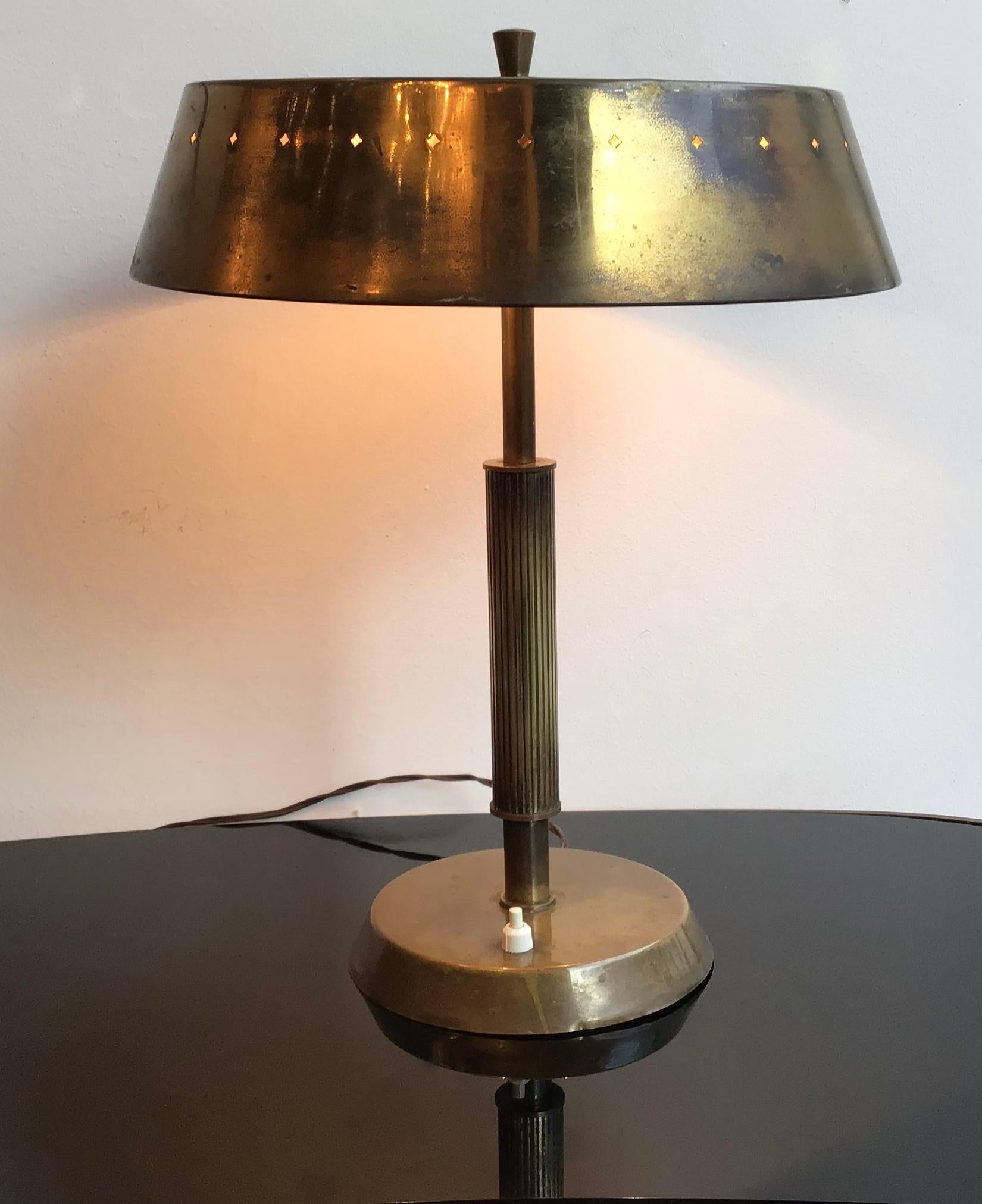Lumi Table Lamp Brass, 1945, Italy  For Sale 1