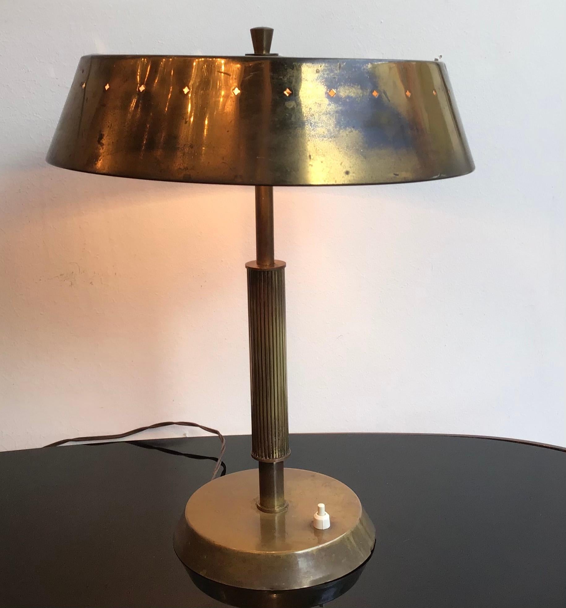 Lumi Table Lamp Brass, 1945, Italy  For Sale 2