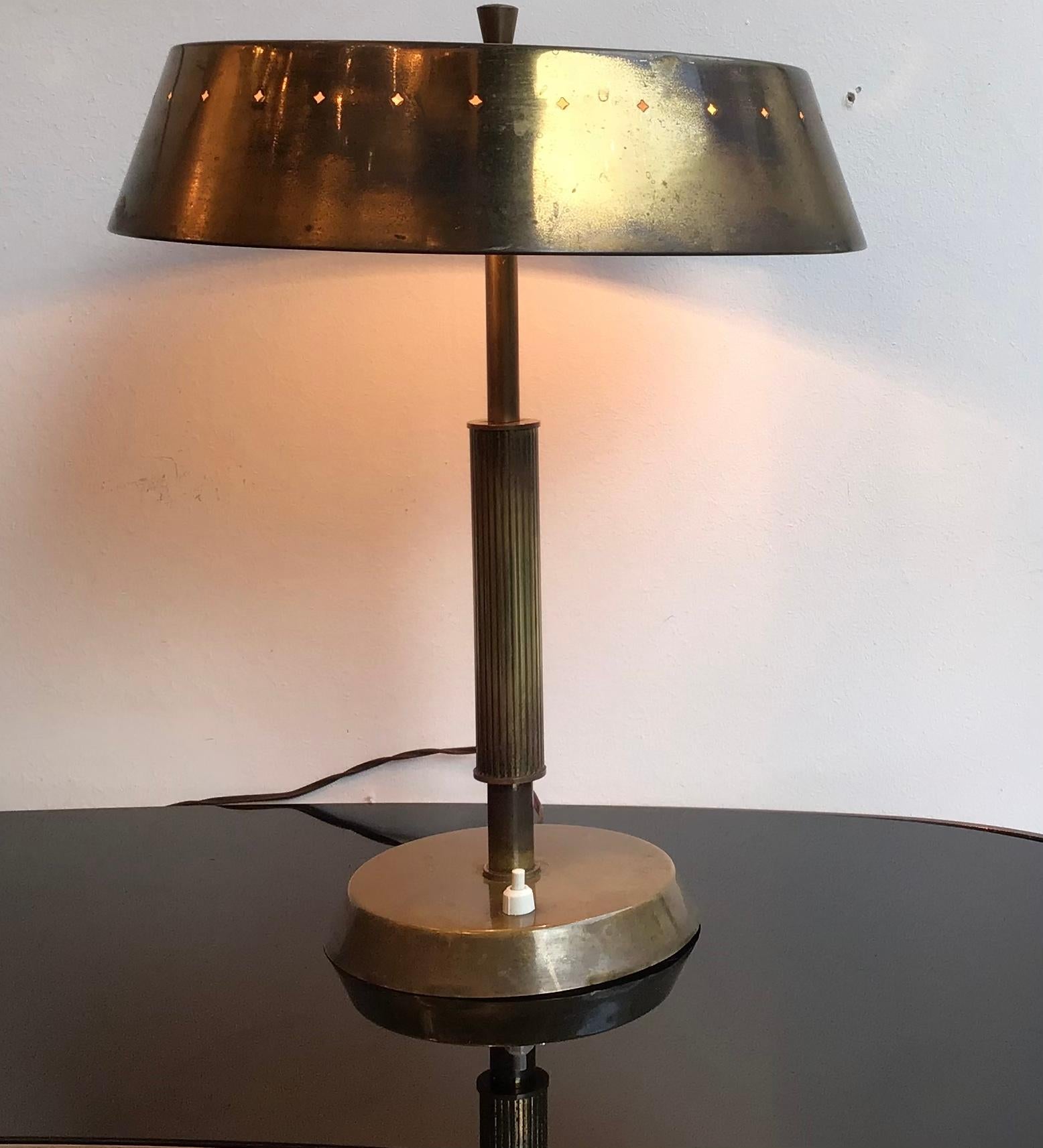 Other Lumi Table Lamp Brass, 1945, Italy  For Sale