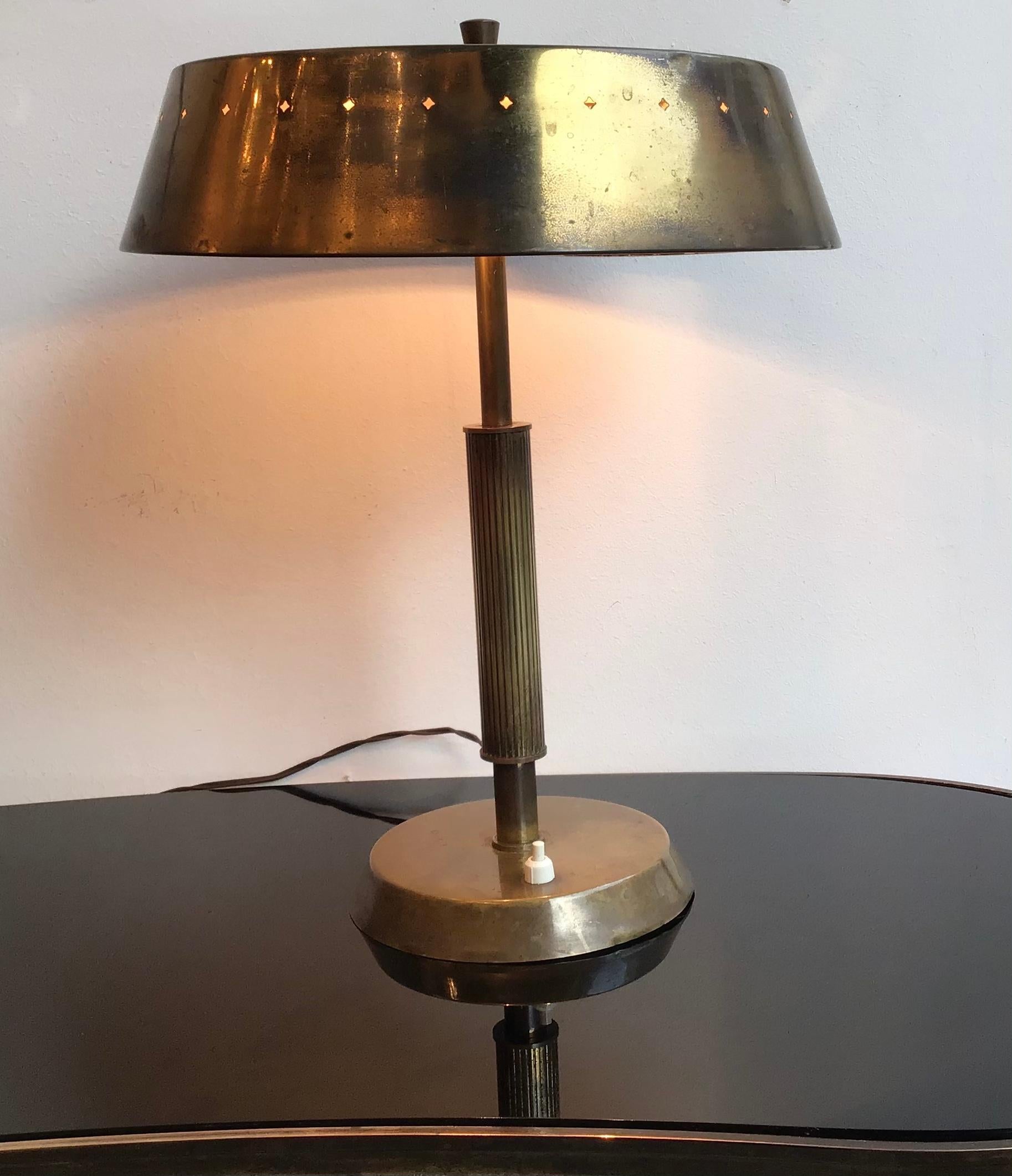 Italian Lumi Table Lamp Brass, 1945, Italy  For Sale