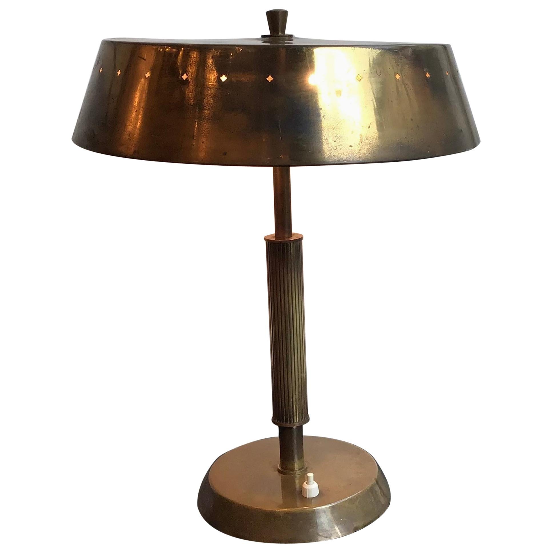 Lumi Table Lamp Brass, 1945, Italy  For Sale