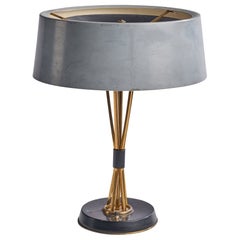 Lumi, Table Lamp, Brass, Metal, Italy, 1950s