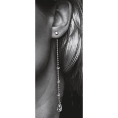 Lumidrops Earrings in Sterling Silver, Zirconia & Glass Crystals by O Sh