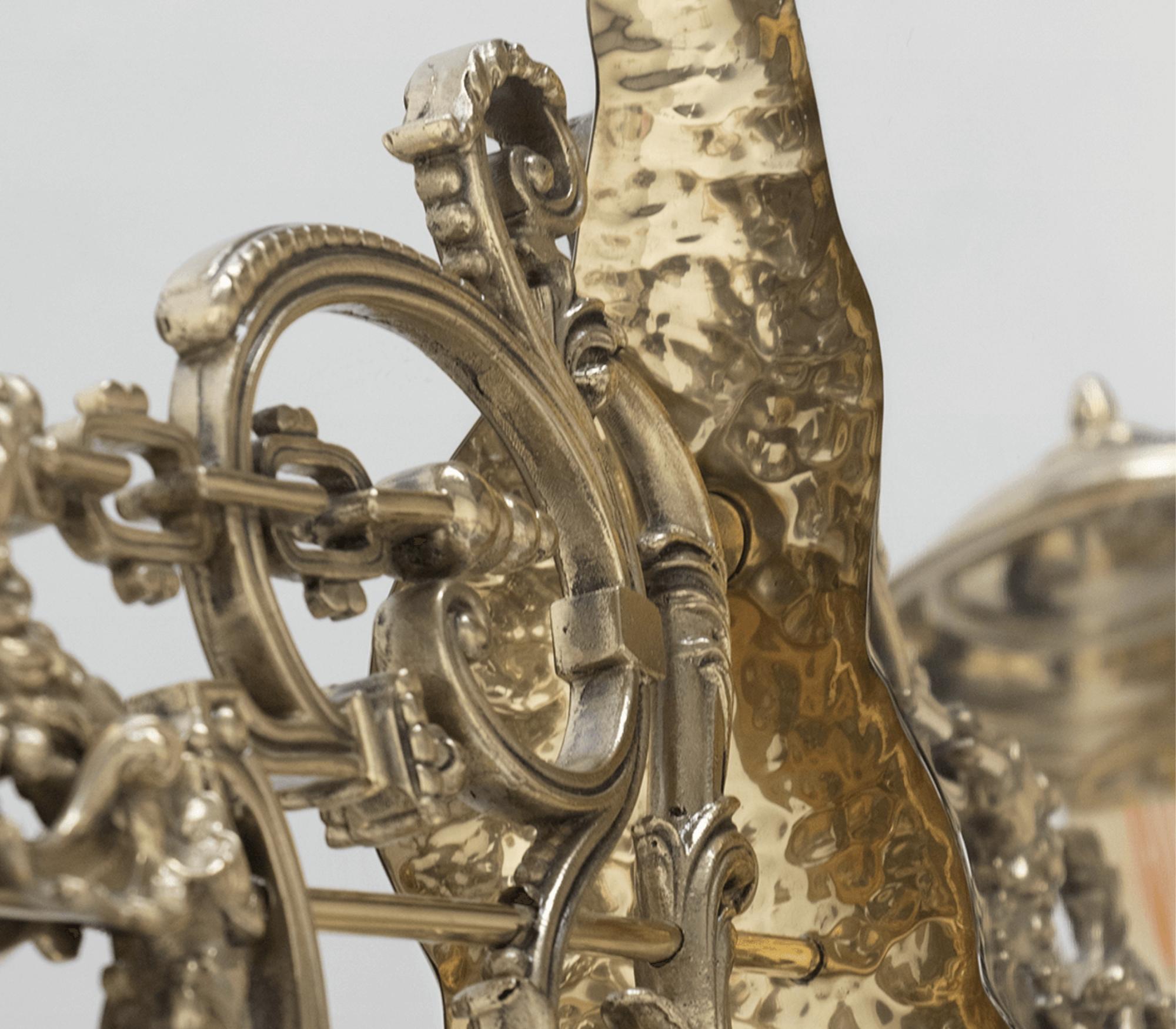 Console Lumière  - Laiton forgé et martelé et miroir Boca do Lobo Neuf - En vente à Rio Tinto, PT