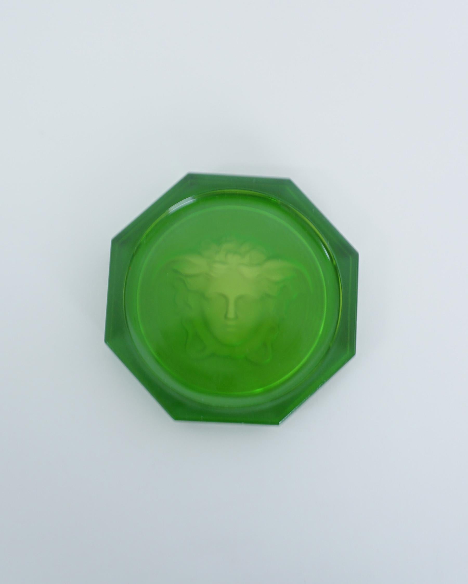 Allemand Cendrier ou cendrier Lumière vert émeraude de VERSACE pour Rosenthal en vente