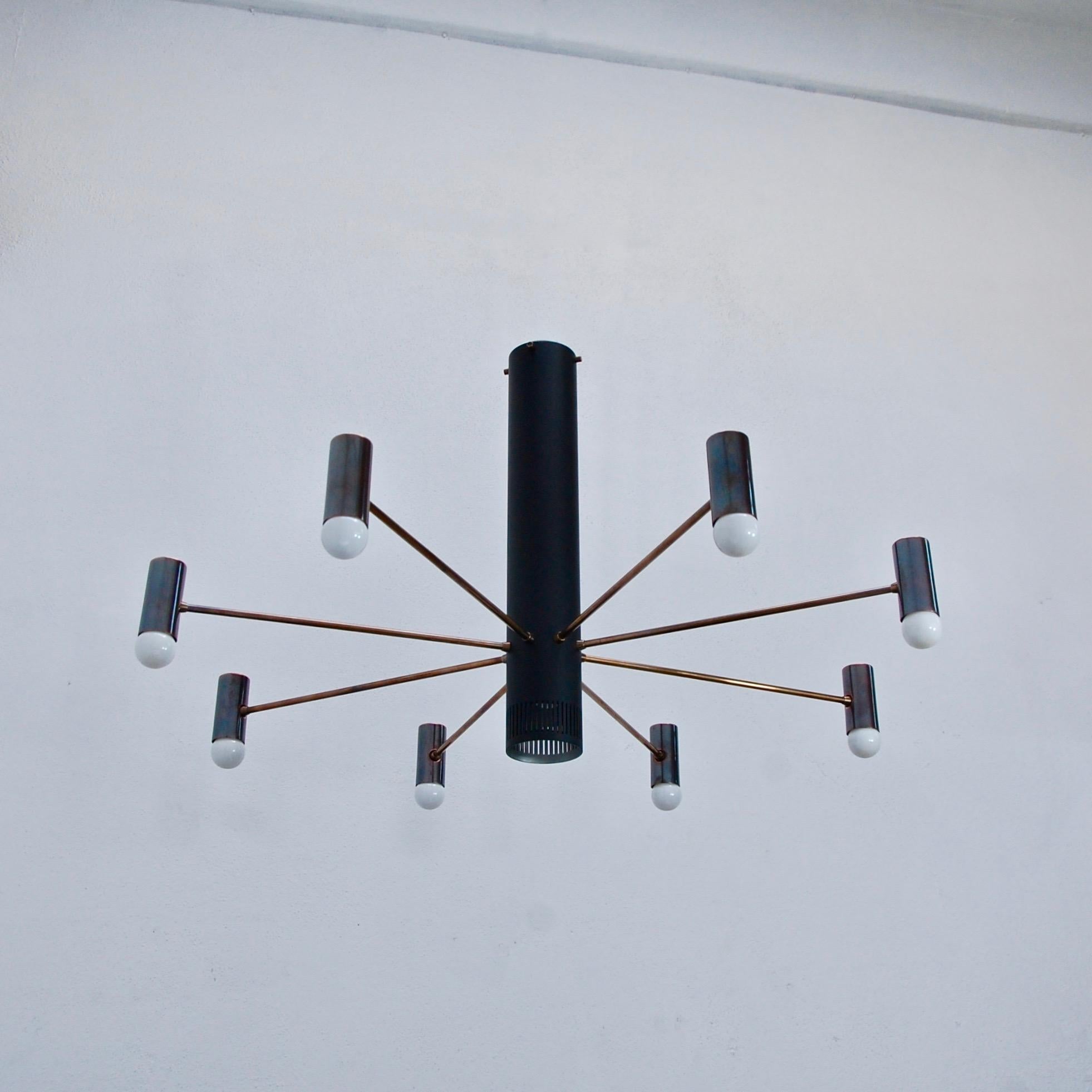 Mid-Century Modern Lumière Italian Flush Mount Chandelier