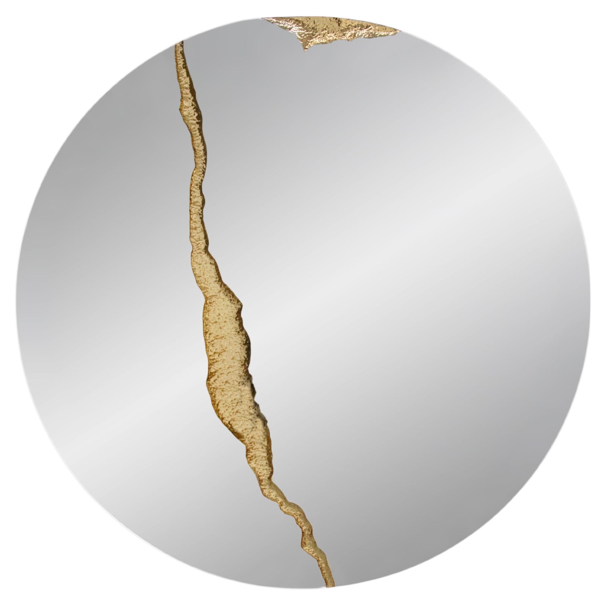 Lumiere Round II Spiegel  - Hand-Craft Gold-Plated Hammered Brass - Boca Do Lobo